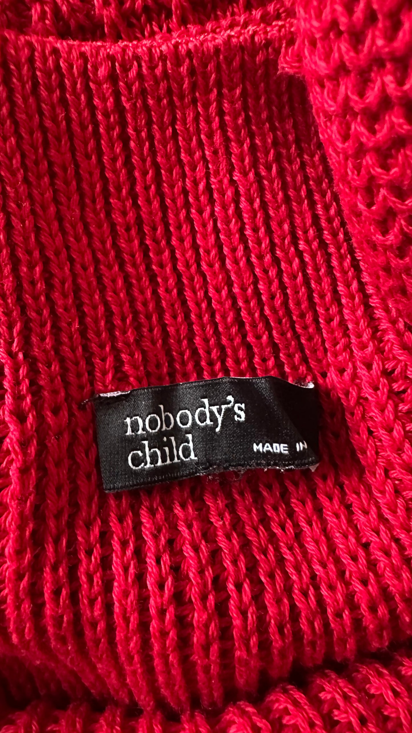 Nobody’s Child Red crochet holiday mini backless dress small UK 8 10 boho new