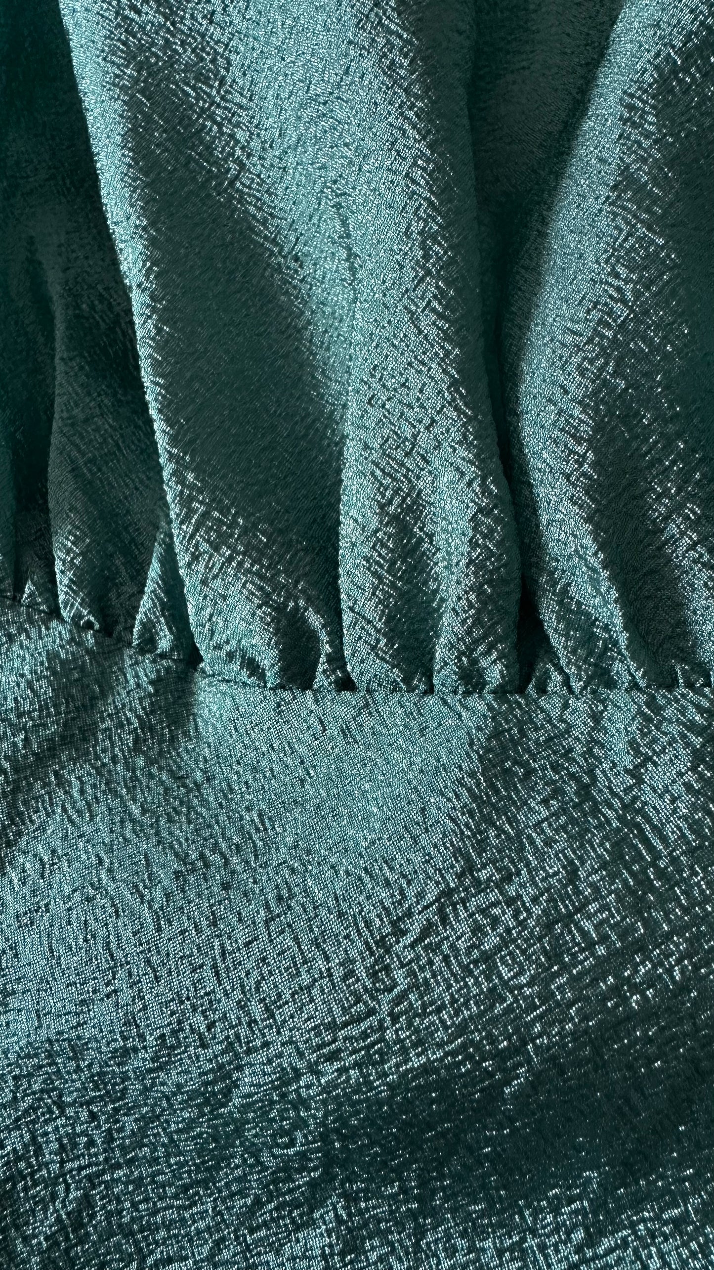 Stine Goya turquoise metallic shimmer tiered mini event dress medium UK 12 vgc
