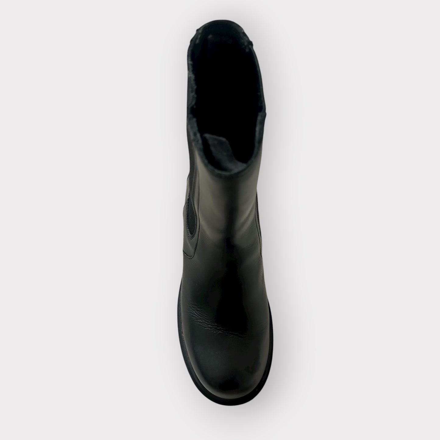 & other stories black mid rise length leather boot EU 39 UK 6 new bnwot