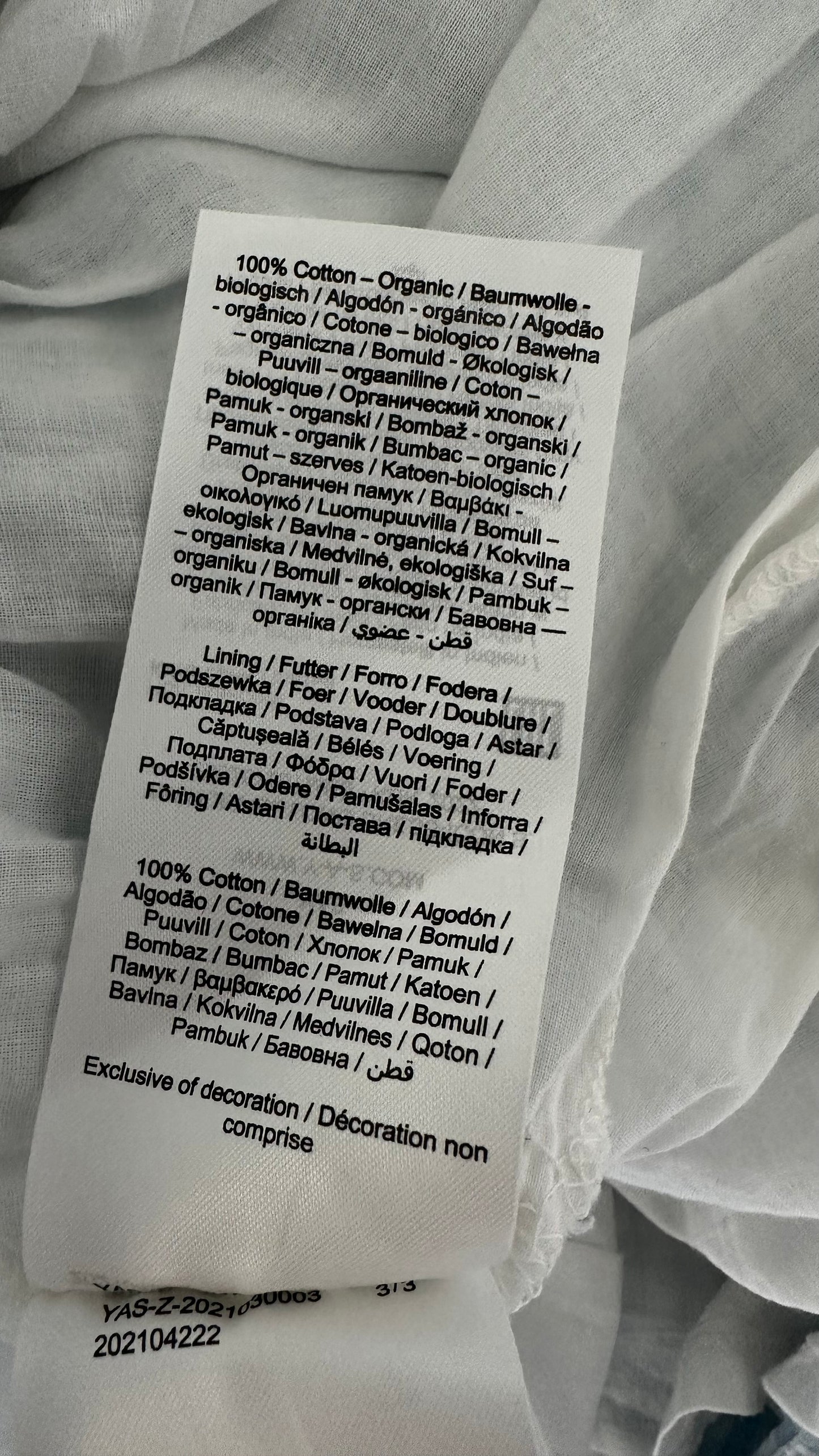 YAS light blue white gingham check long sun dress large UK 12-14