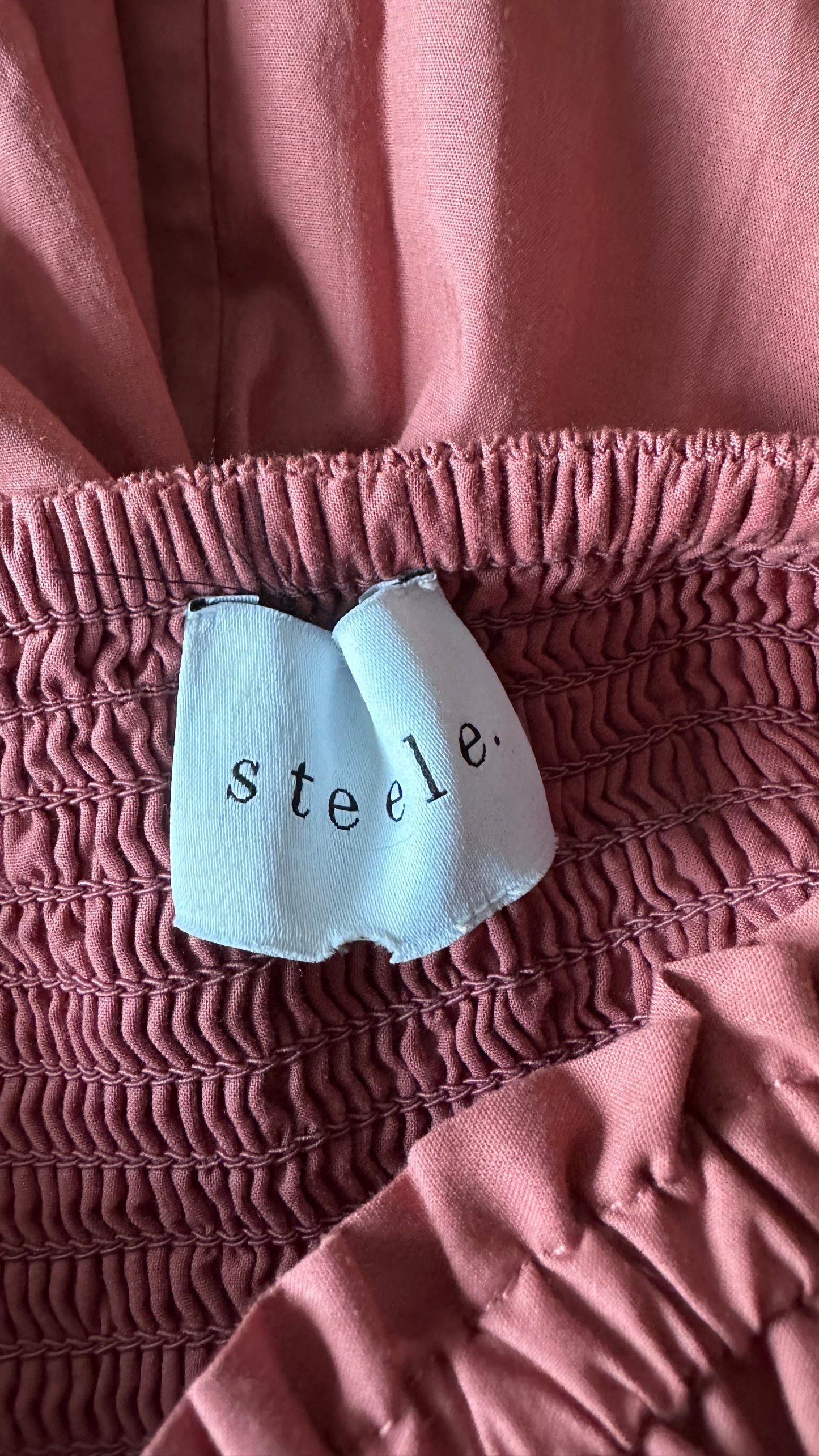 Steele dusky pink maxi cut out back long small UK 8-10 holiday vgc