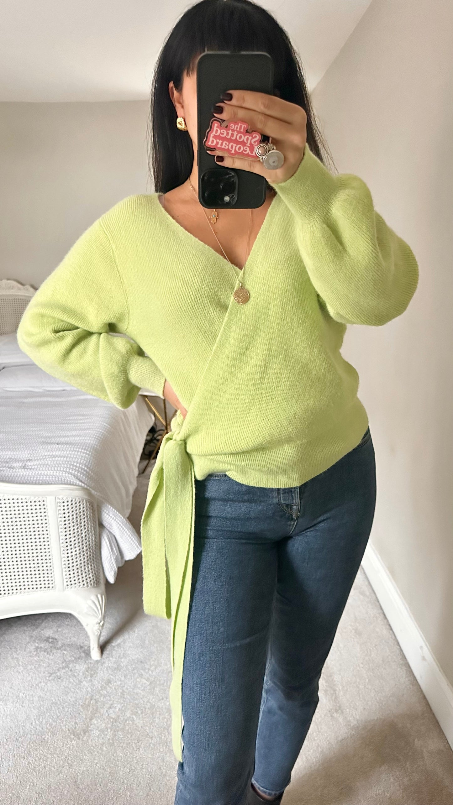 Kitri alpaca blend knitted wrap cardigan jumper medium UK 10-12 vgc