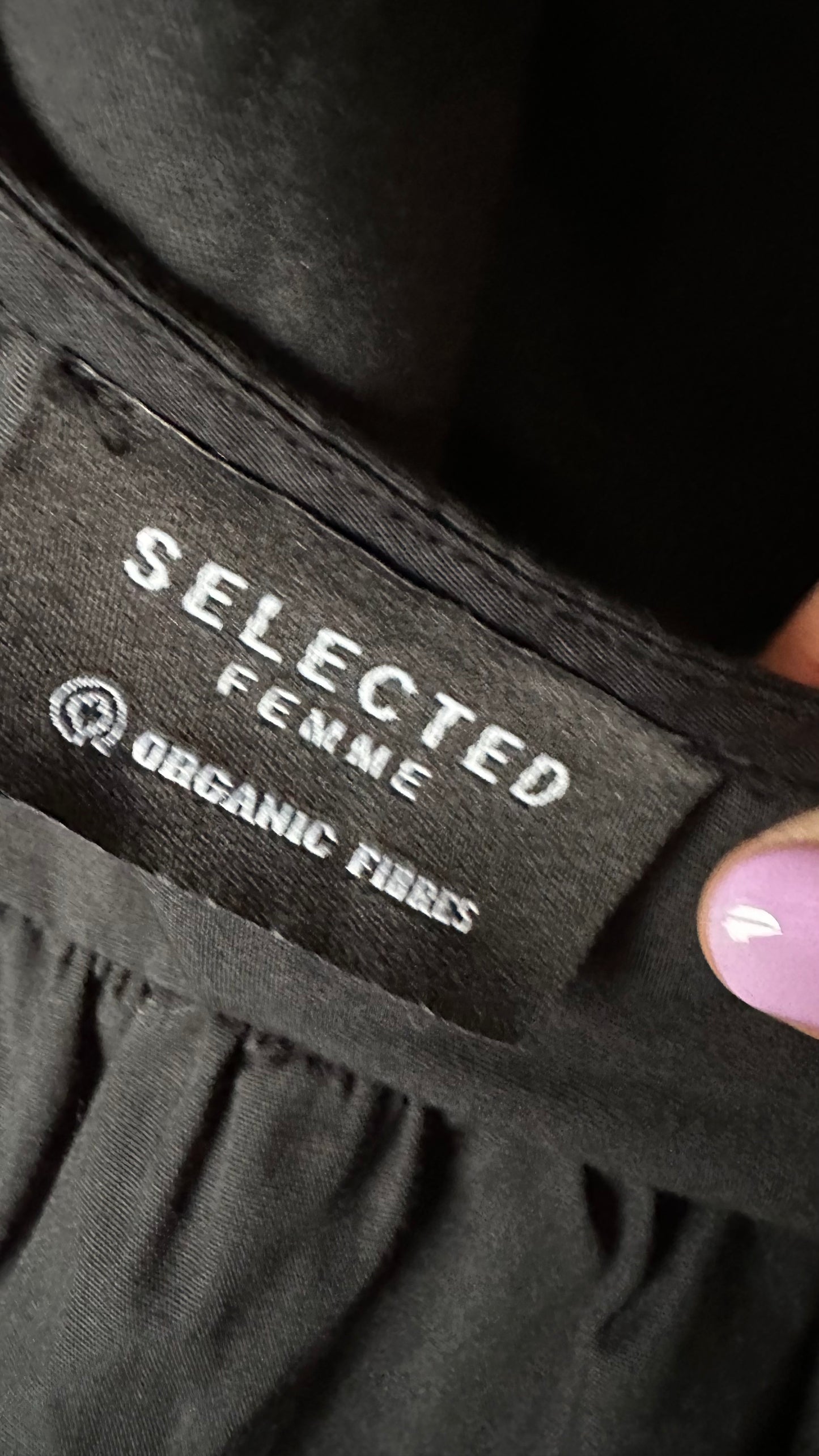 Selected Femme @ Anthropologie black organic cotton button up sun dress casual small UK 8 vgc