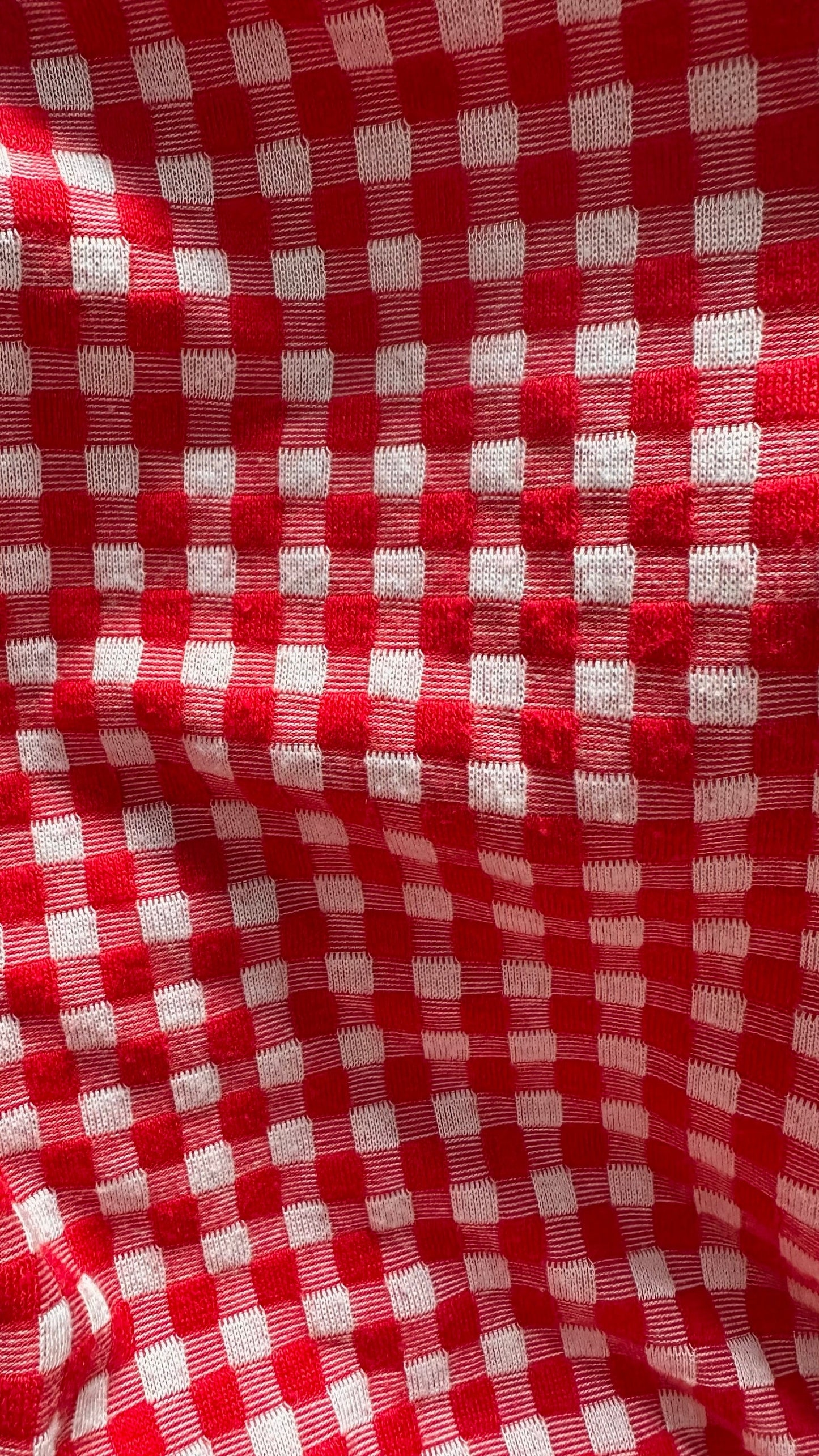 & other stories red white gingham check wrap midi long dress UK 8 10 14 vgc