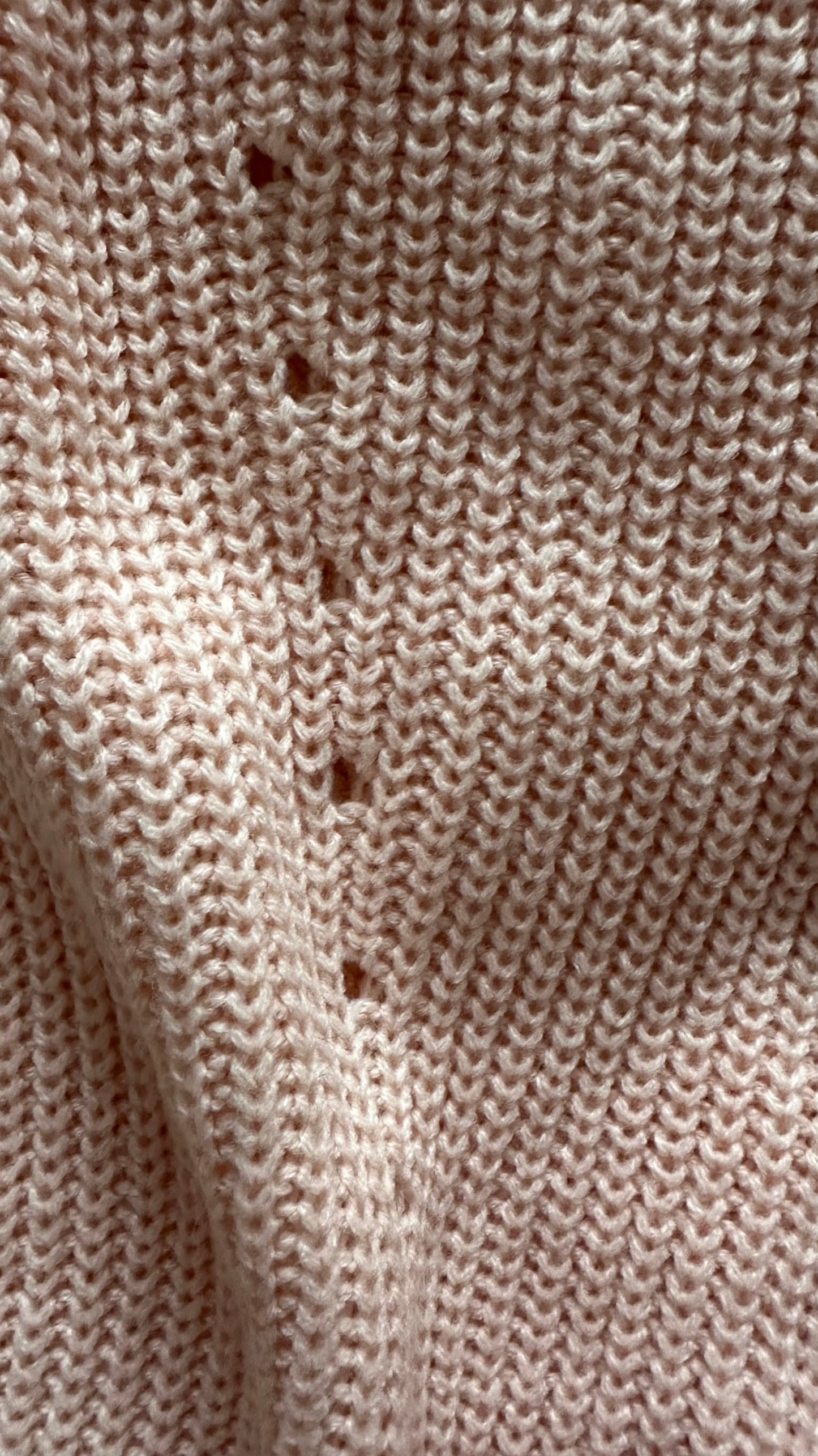 Olive soft pink oversized knitted button up cardigan L large UK 12-14 excellent used condition W25