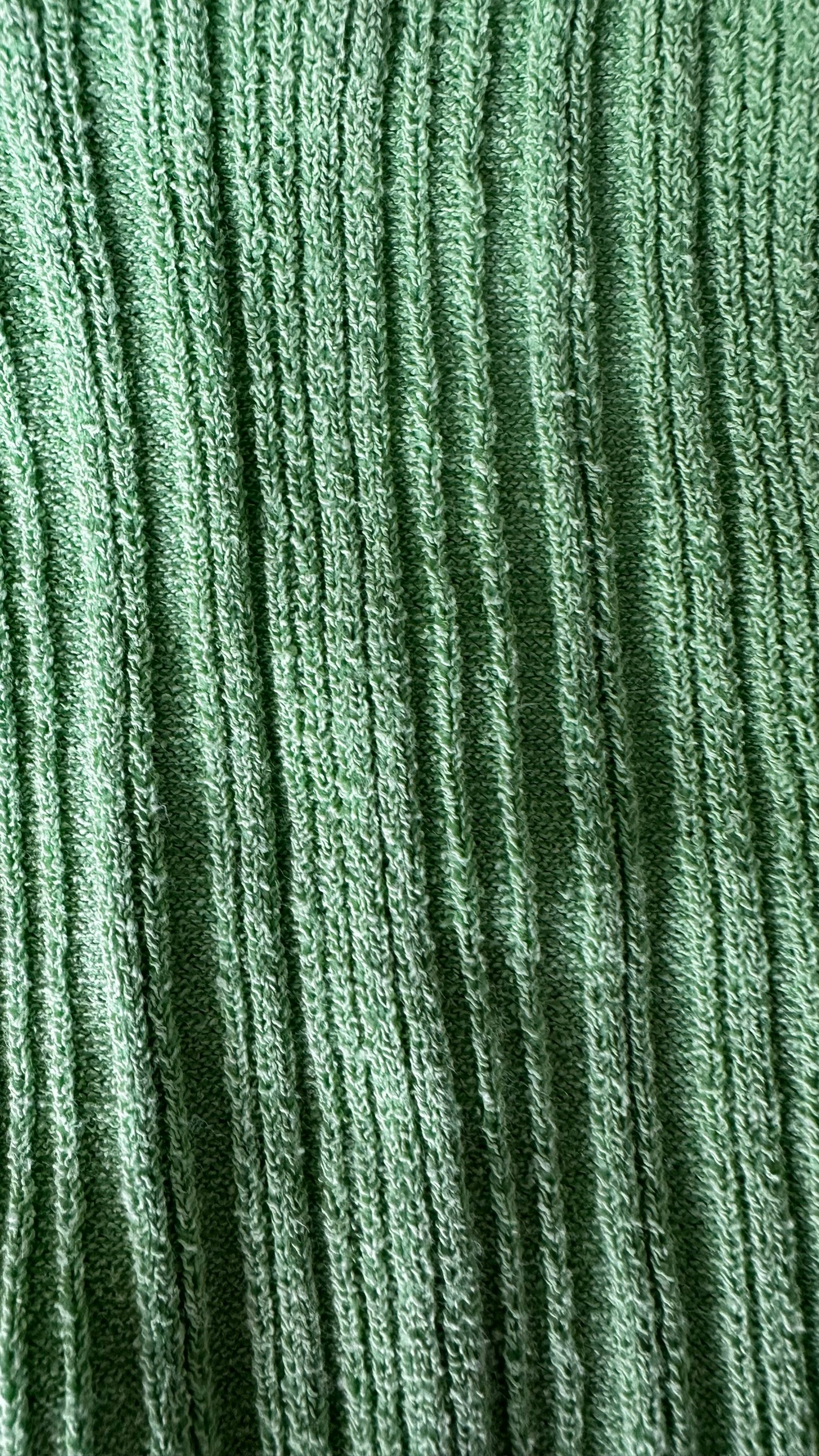 & other stories pea green ribbed midi long dress small UK 8-10