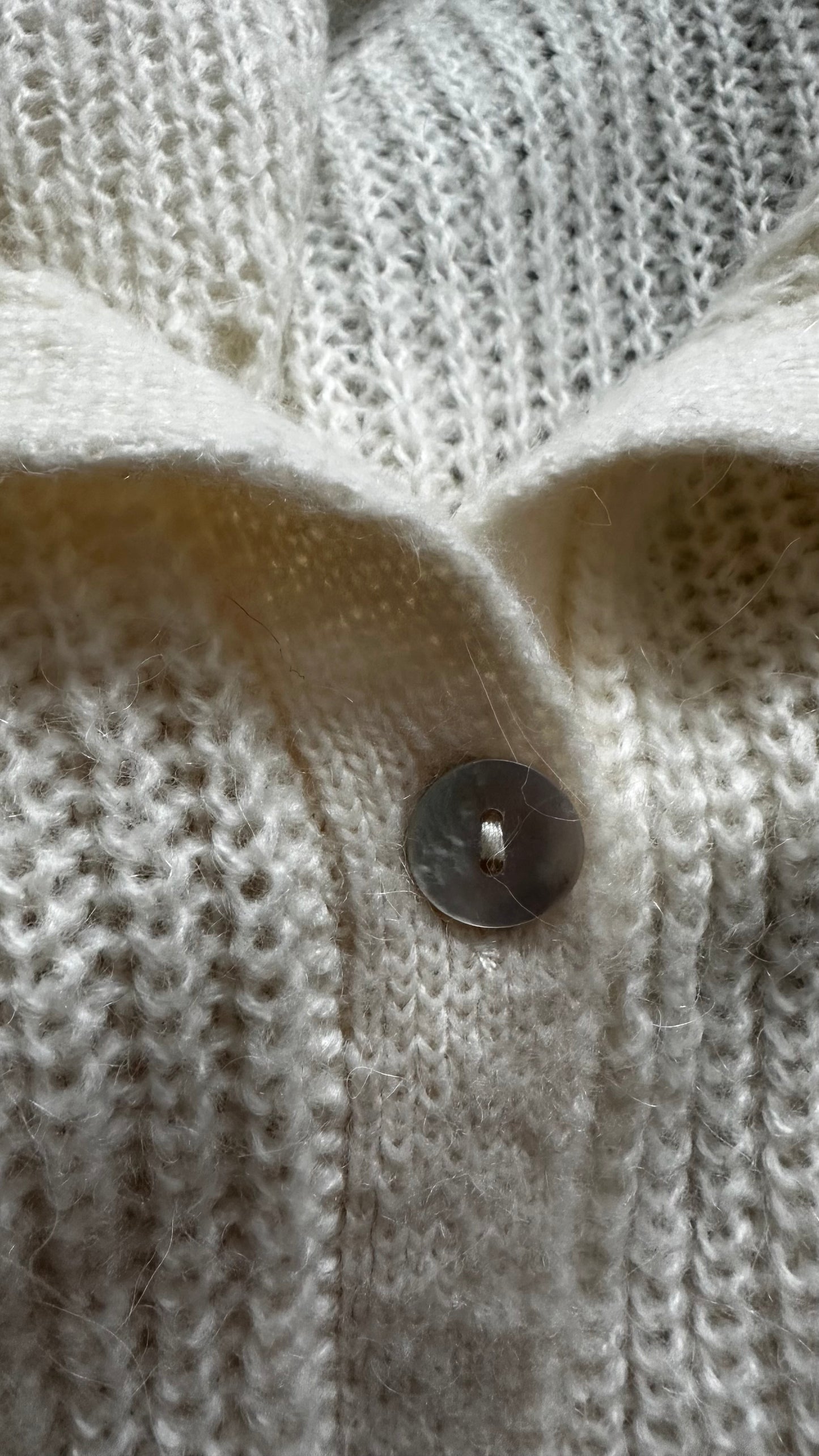 YAS cream white knitted jumper cardigan jumper extra large UK 14 vgc