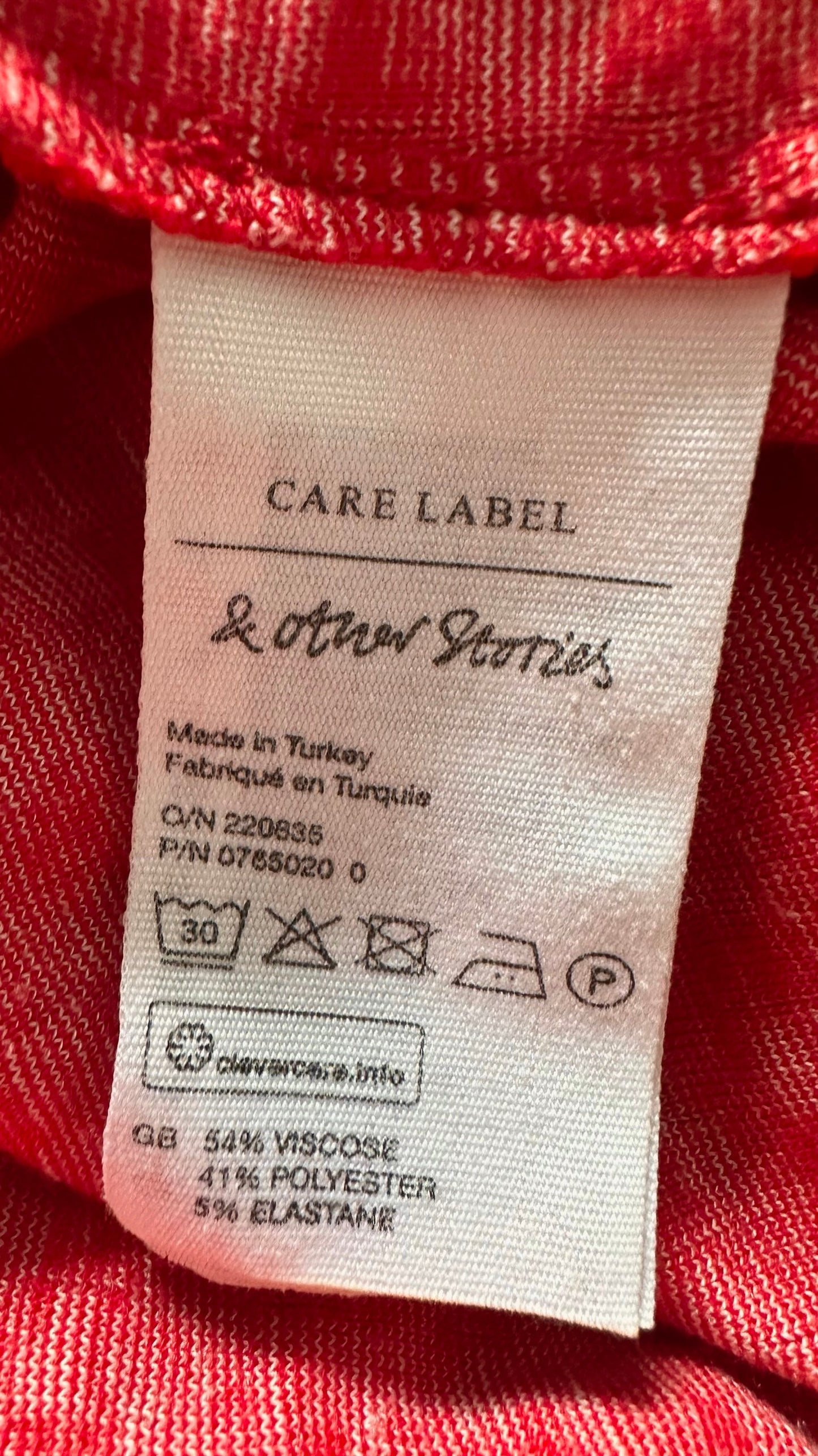 & other stories red white gingham check wrap midi long dress UK 8 10 14 vgc