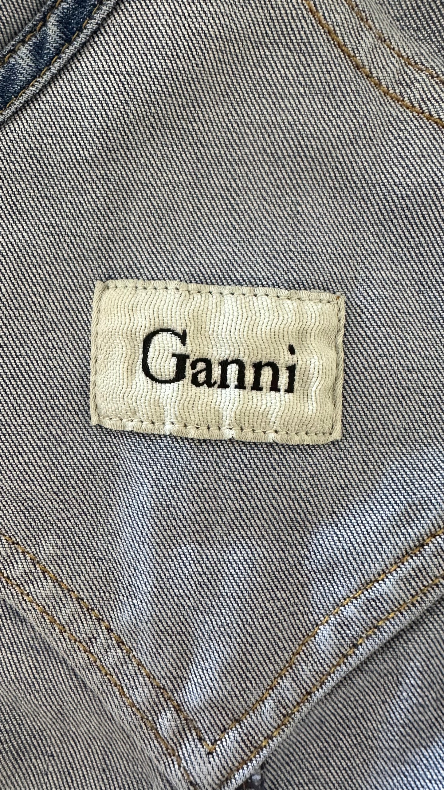 Ganni @ Selfridges blue denim jumpsuit jeans dungarees large UK 12 stretch perfect condition 🤍