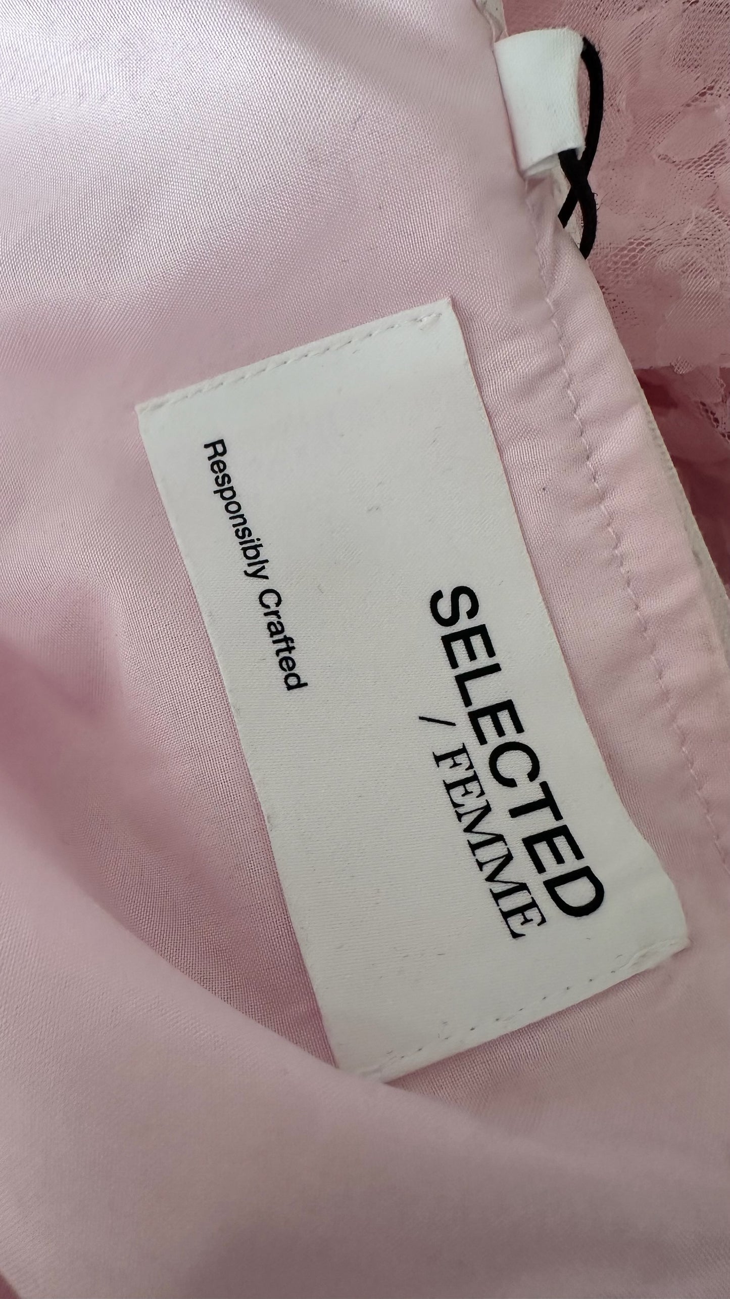Selected Femme @ Anthropologie rose pink applique wedding guest event dress small UK 8  new bnwt