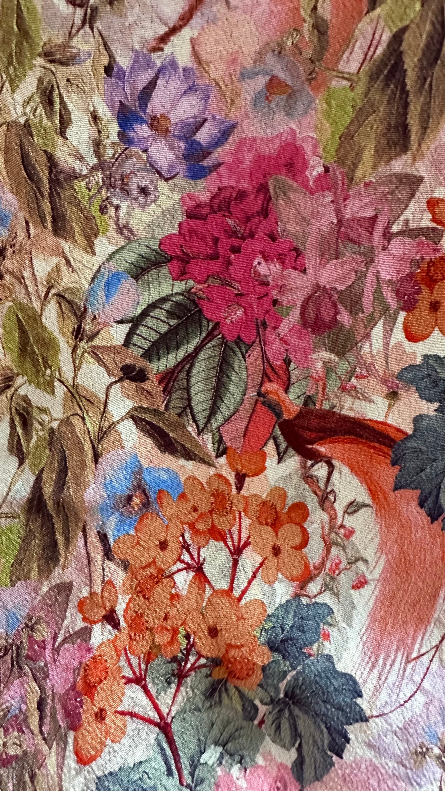 & other stories pink blue beige floral side split midi long dress extra small UK 6 vgc