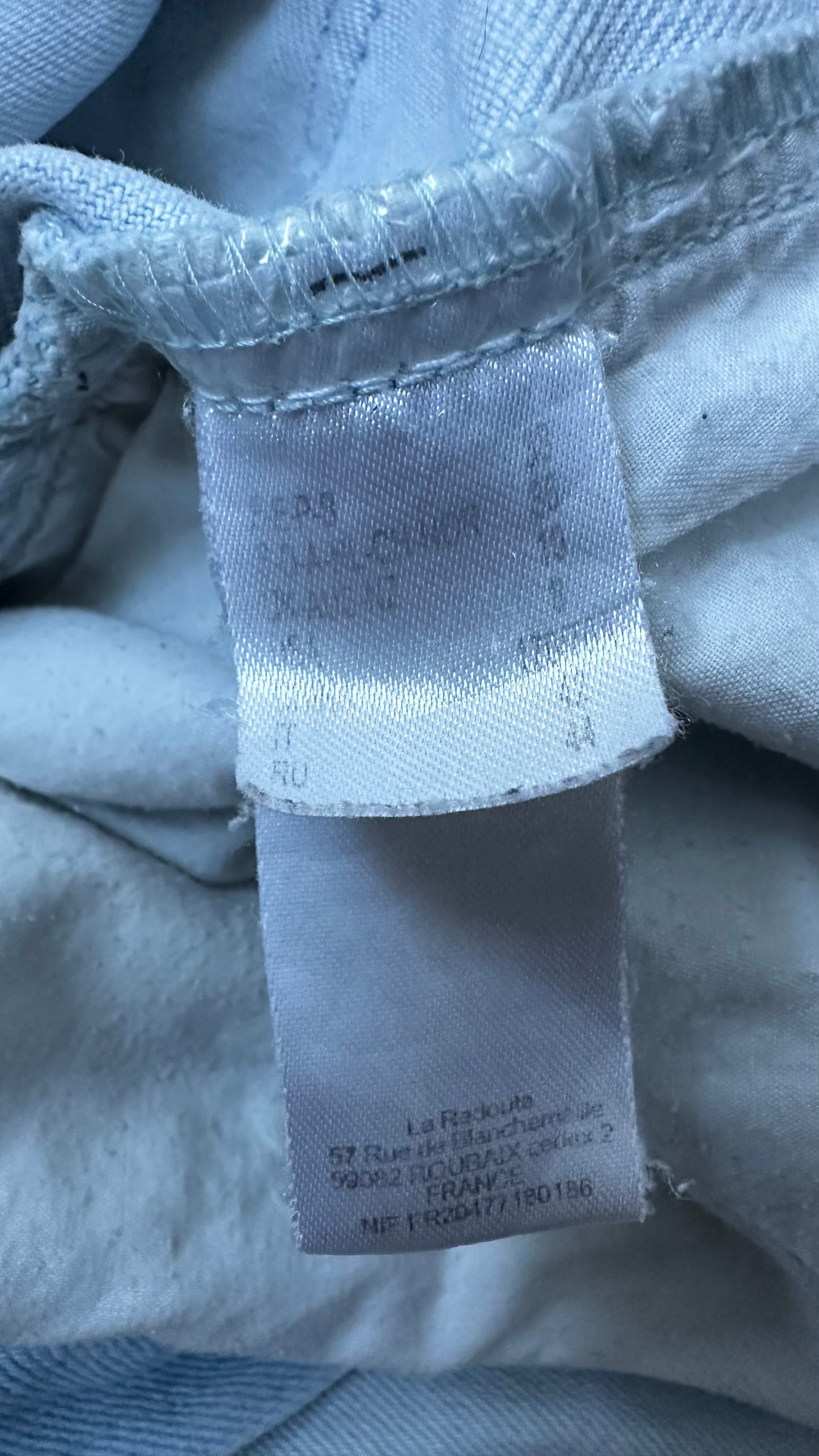La Redoute light blue denim jumpsuit boilersuit playsuit small UK 8 vgc petite