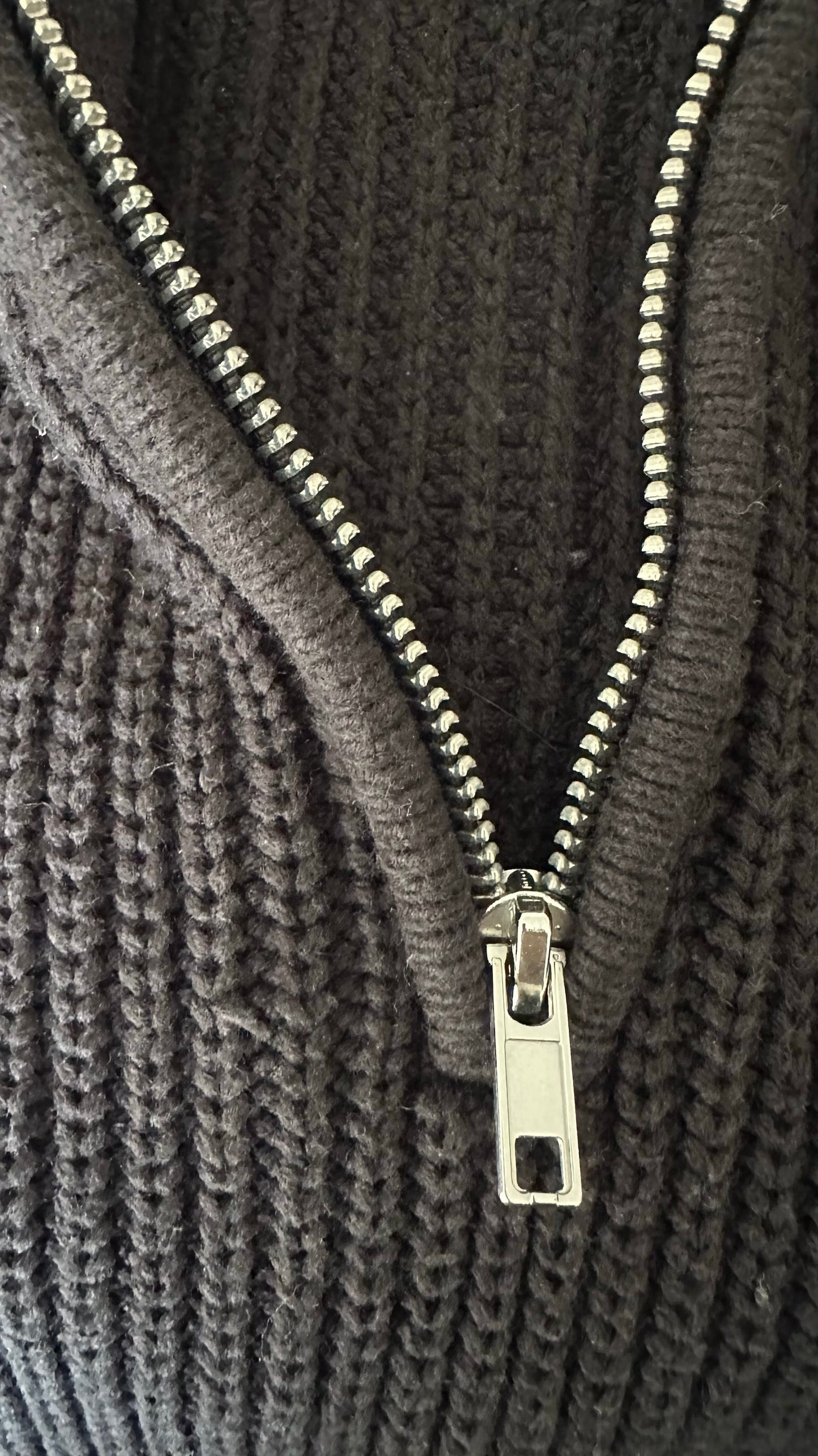 Selected Femme @Anthropologie black knitted zip long jumper dress large L UK 12-14 excellent used condition