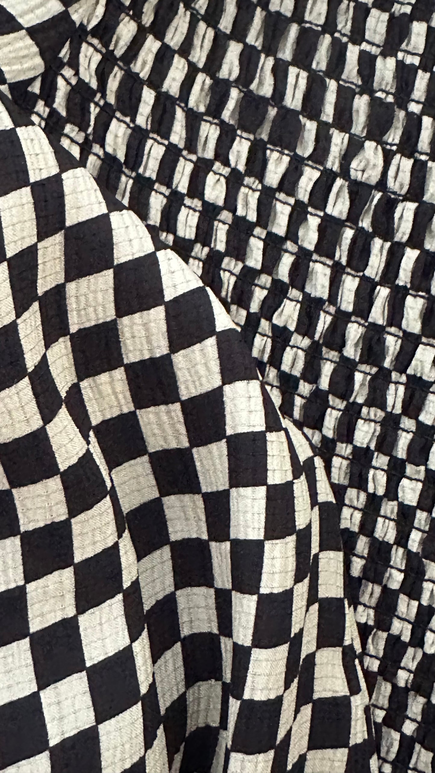 Whistles black cream chequered midi long dress UK 12 vgc event