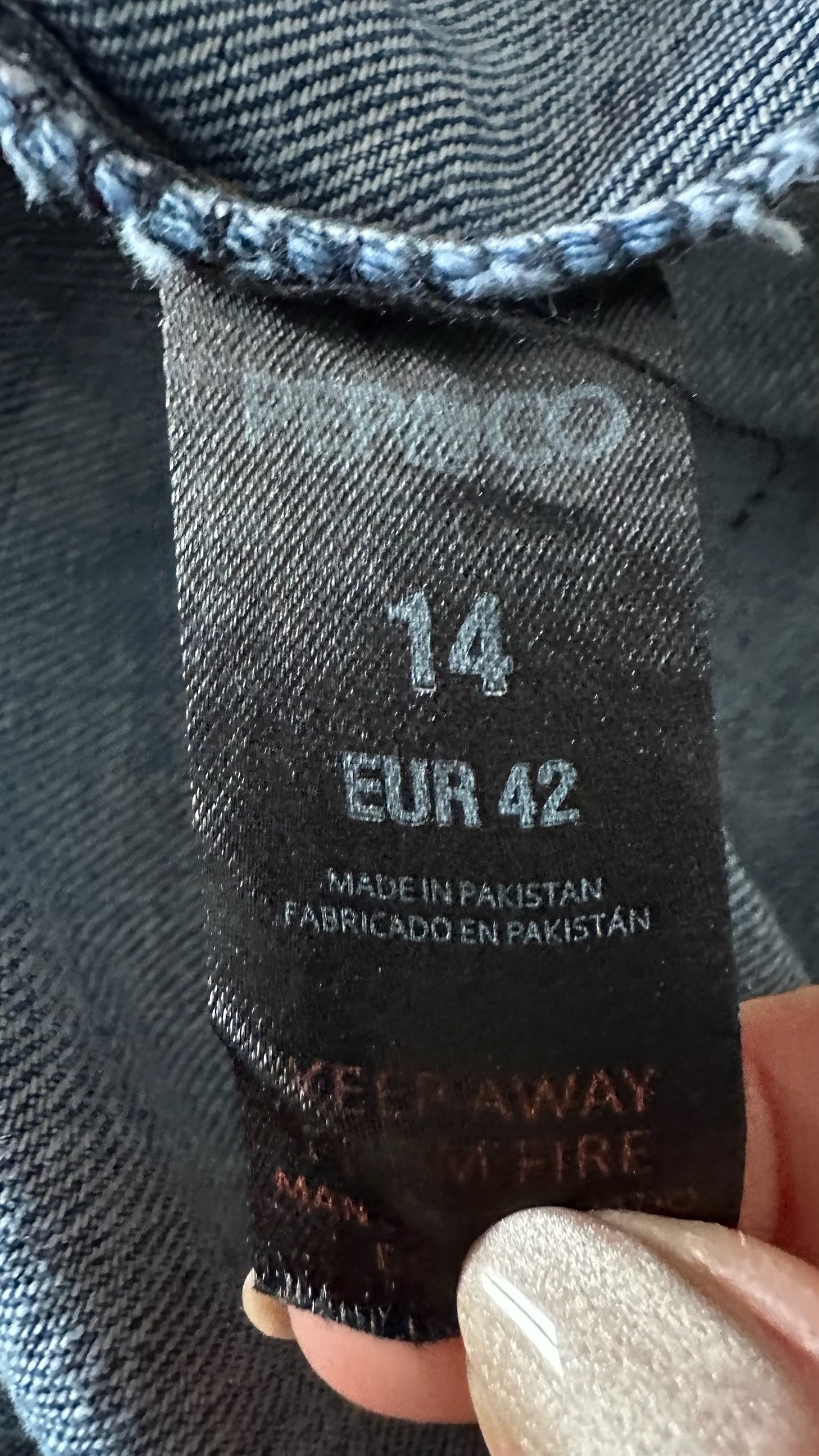 Pep & co tiered denim button up casual dress large UK 14 vgc