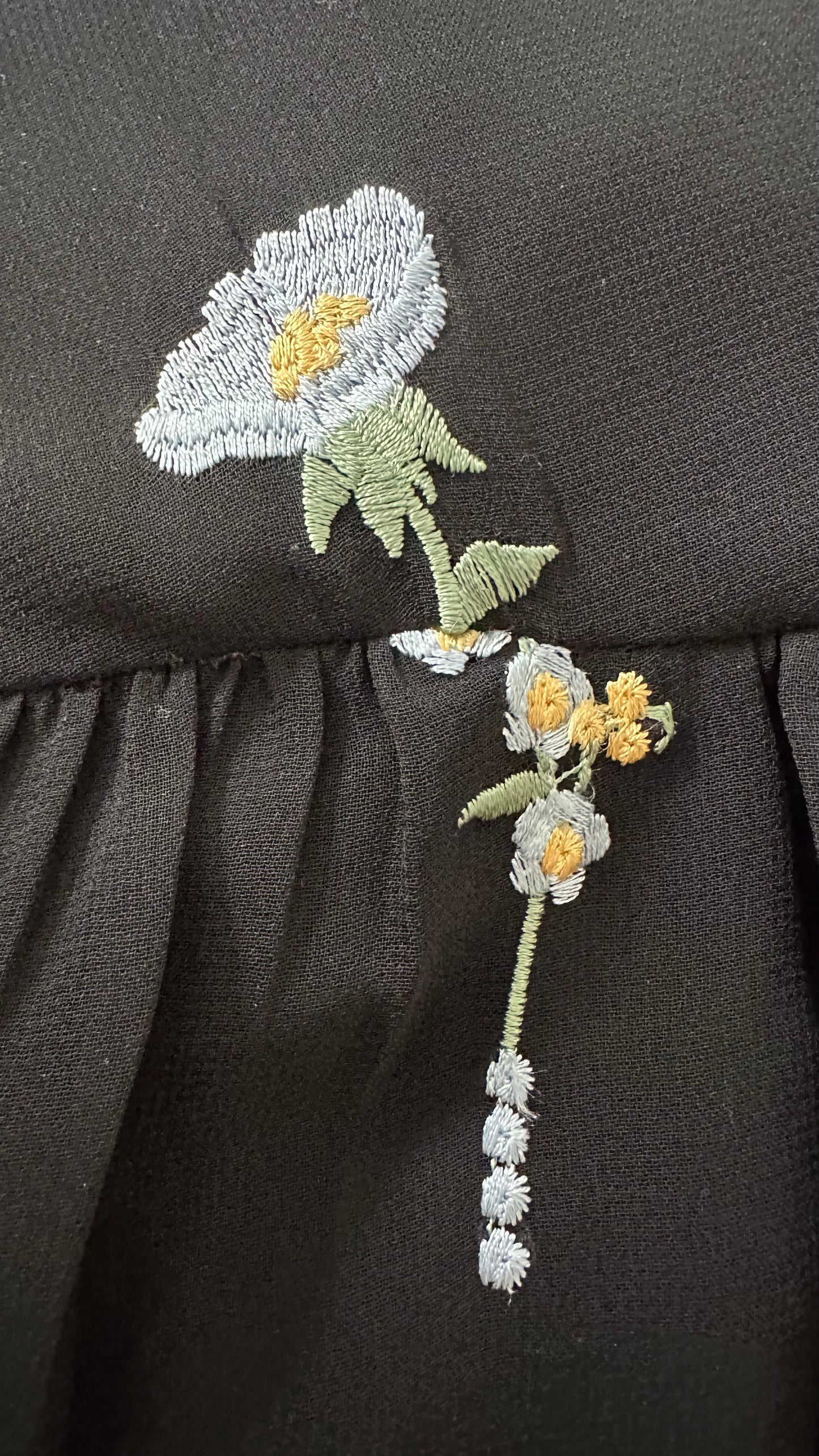 ASOS black tiered maxi floral event dress small UK 8 vgc