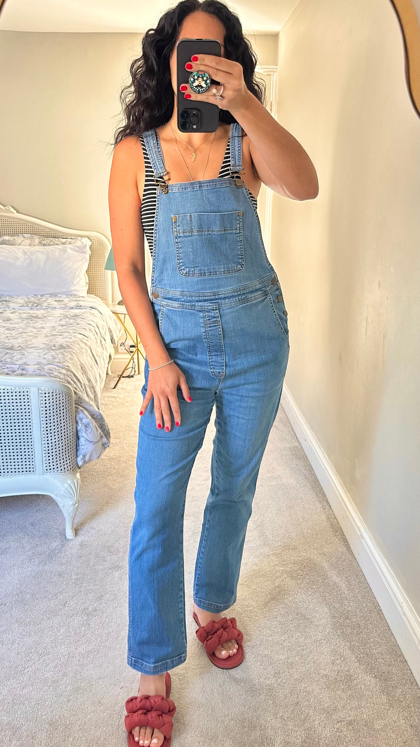 Ganni @ Selfridges blue denim jumpsuit jeans dungarees large UK 12 stretch perfect condition 🤍