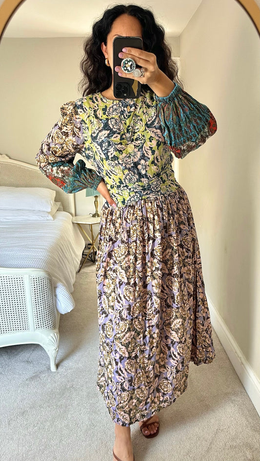 Warehouse lilac boho modesty dress UK 12 vgc