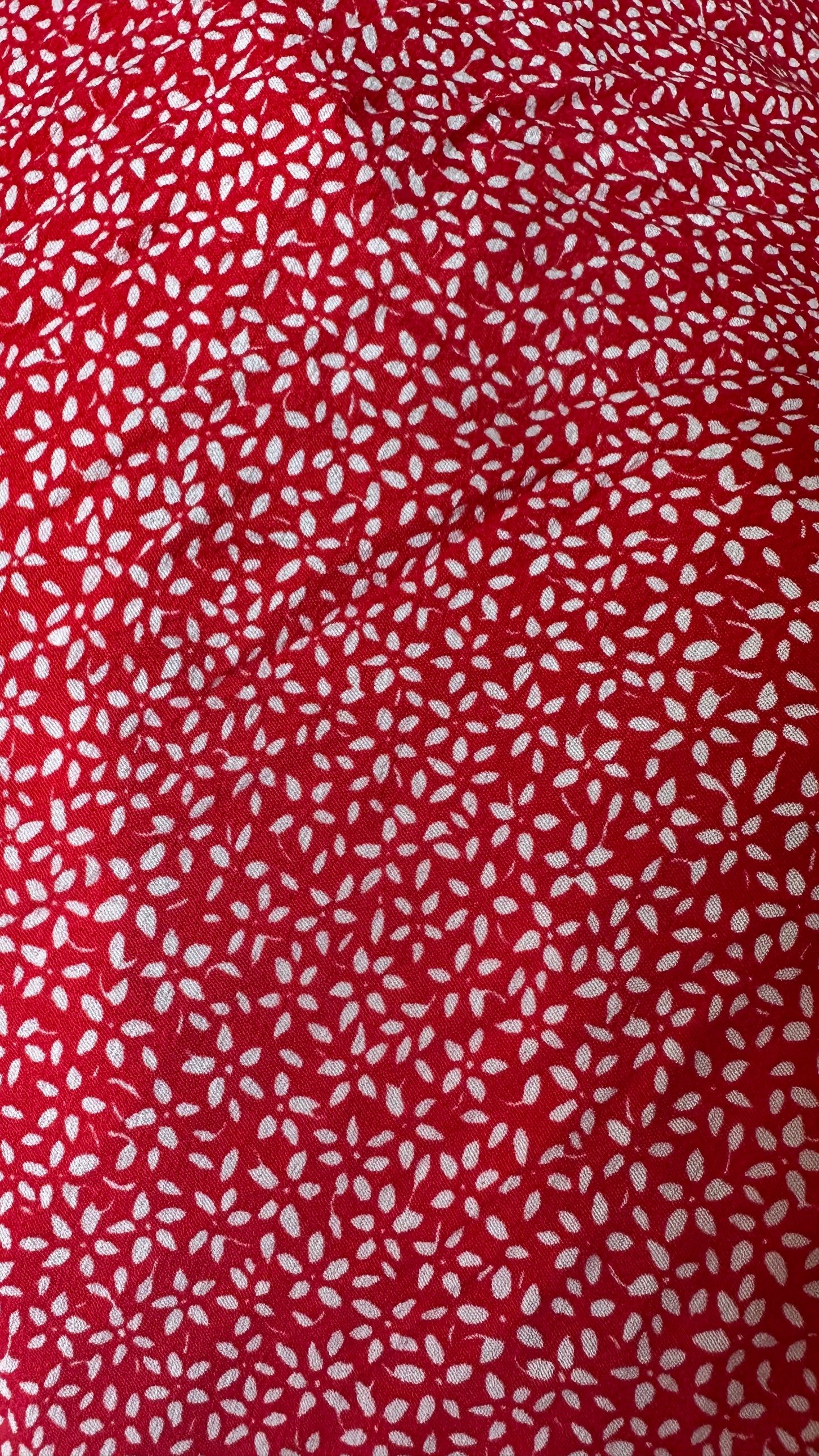 & other stories red white floral wrap high low midi skirt small UK 8 vgc