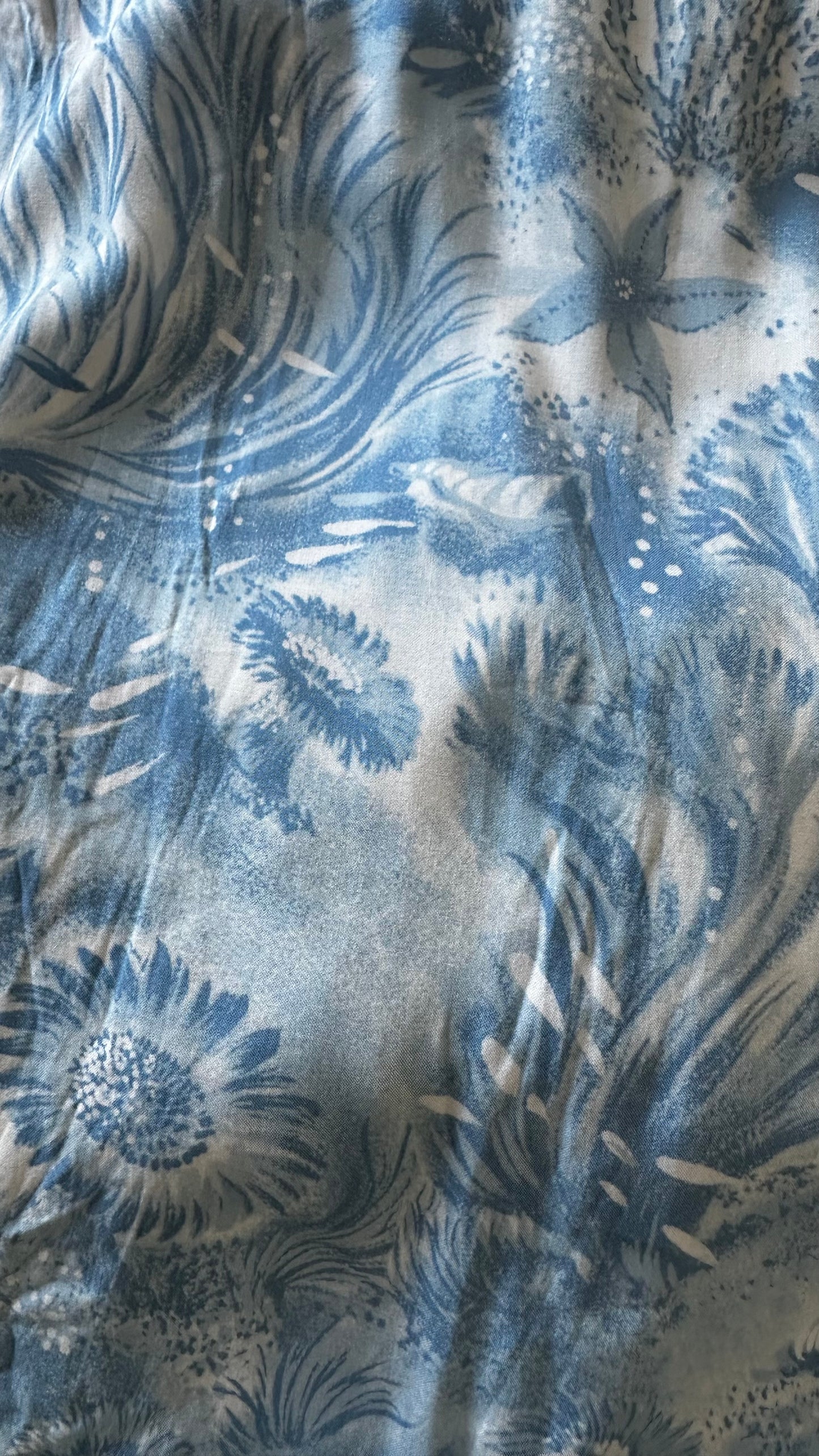 Warehouse x Shrimps light blue shell sea print maxi long dress medium UK 14 holiday