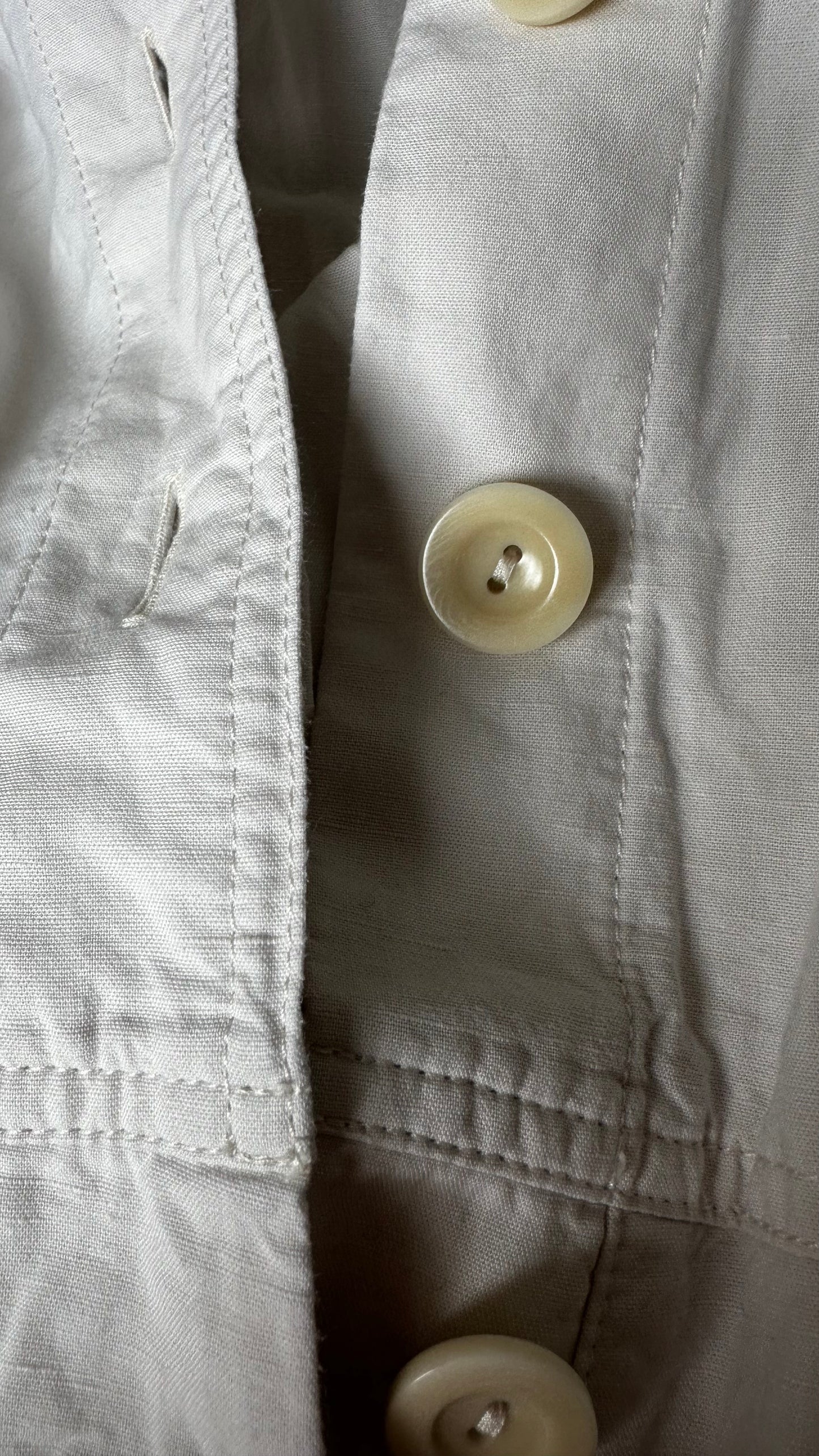 COS cream stone linen cotton blend jumpsuit playsuit trousersuit medium UK 12 vgc