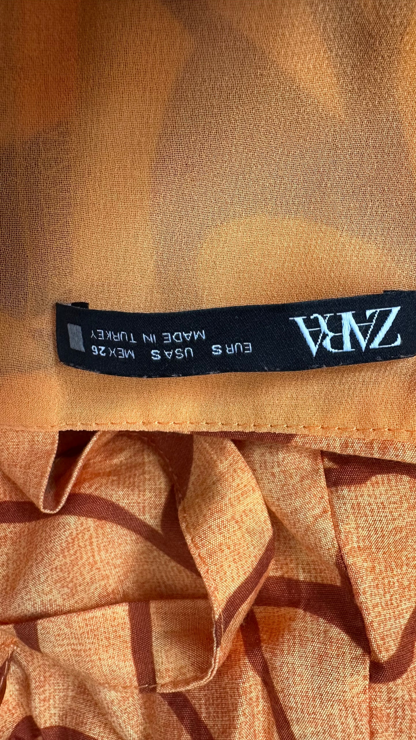 Zara orange floral holiday slip small UK 8-10 vgc