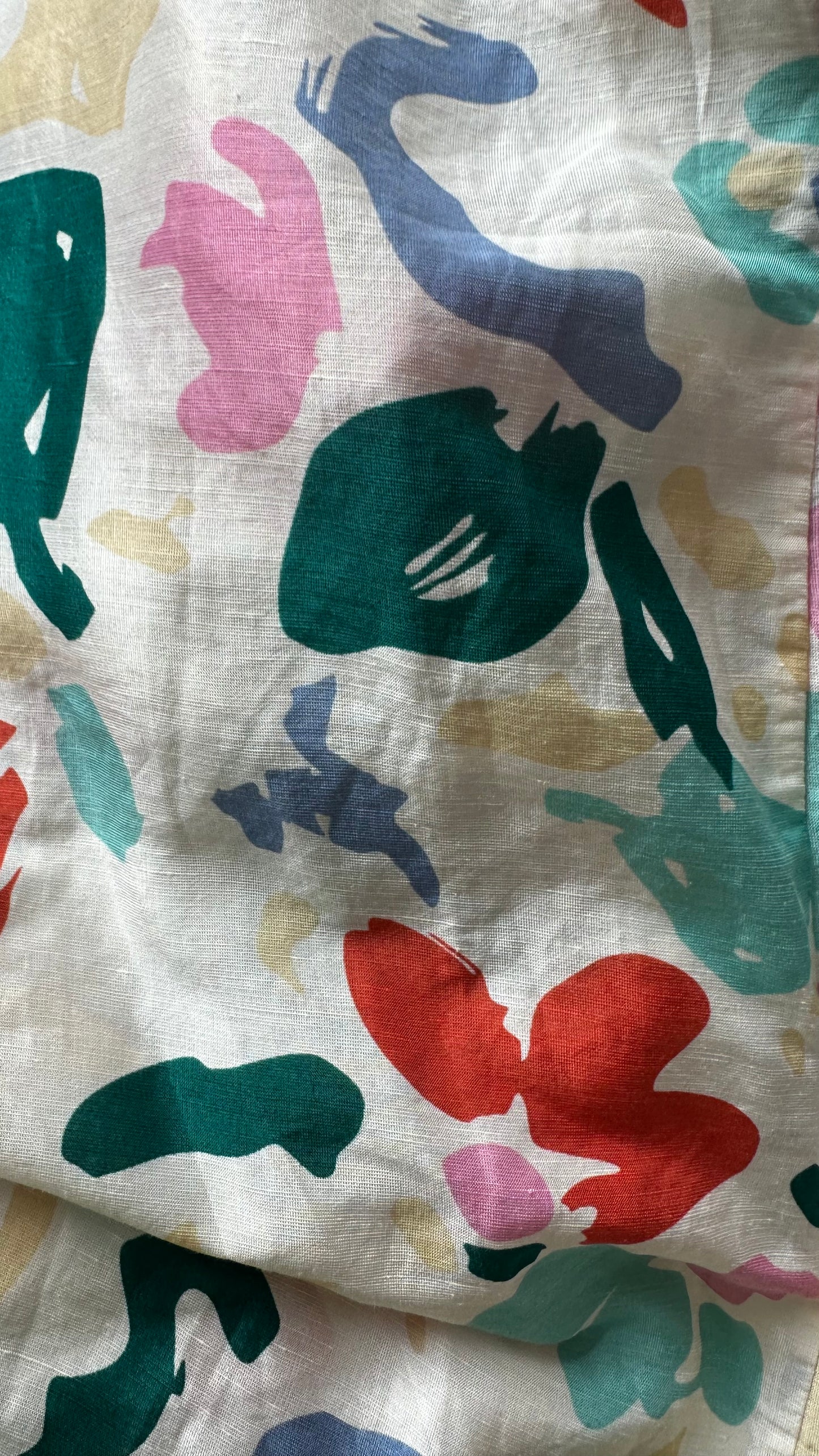 & other stories cream multi coloured abstract dress event wedding small UK 10 vgc