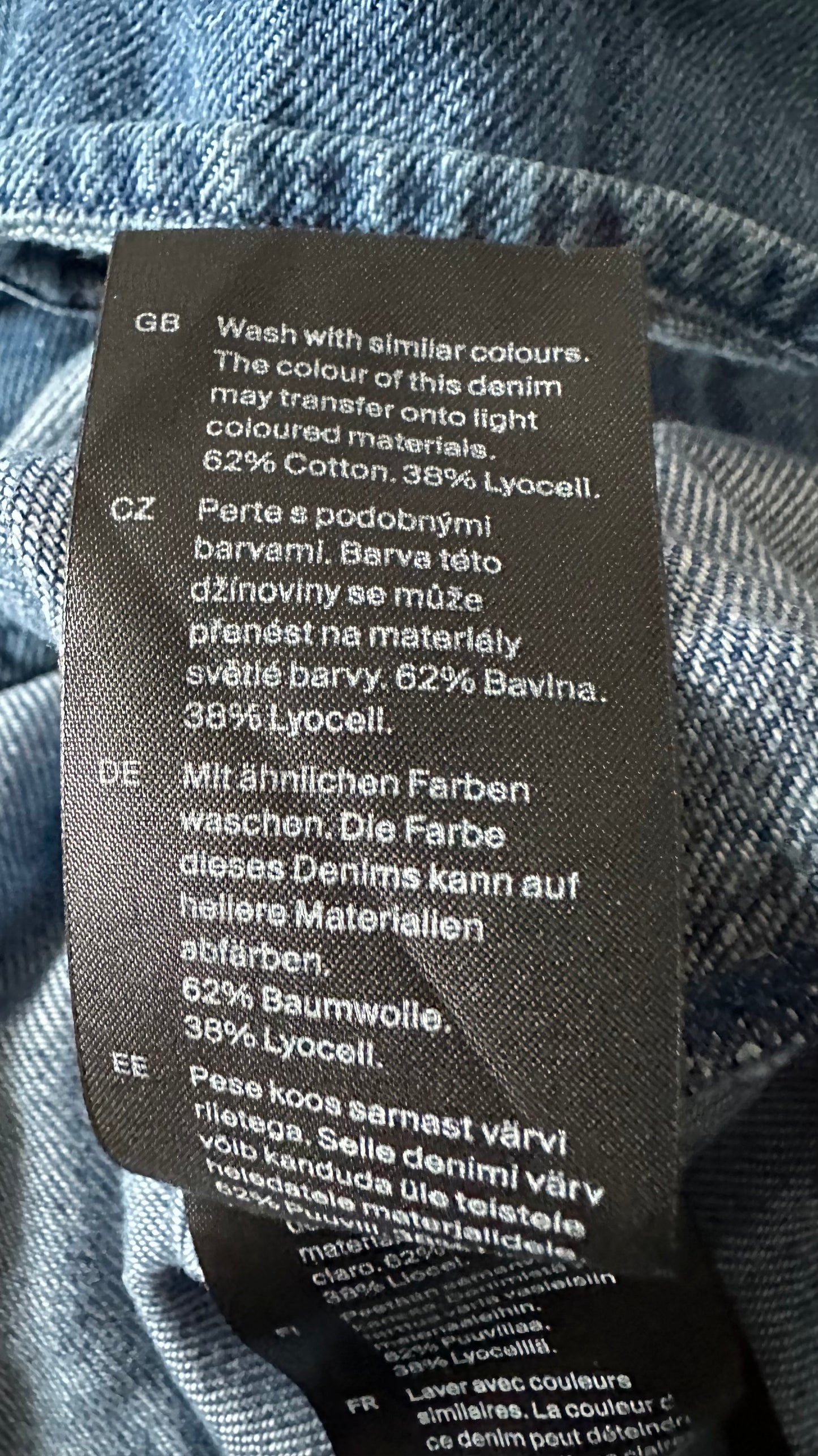 COS navy blue denim jeans midi long dress small medium UK 8 10 12 vgc