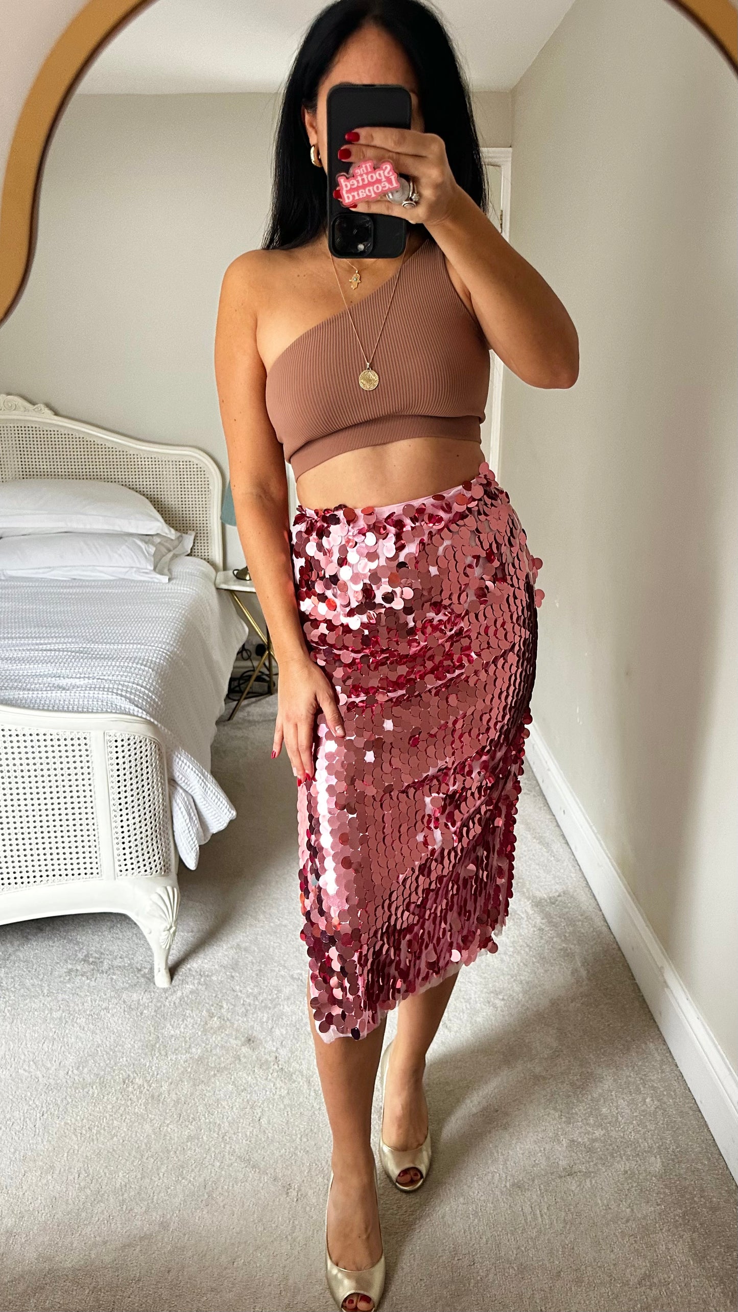 Never Fully Dressed sequin midi skirt small UK 8 vgc event XMS25
