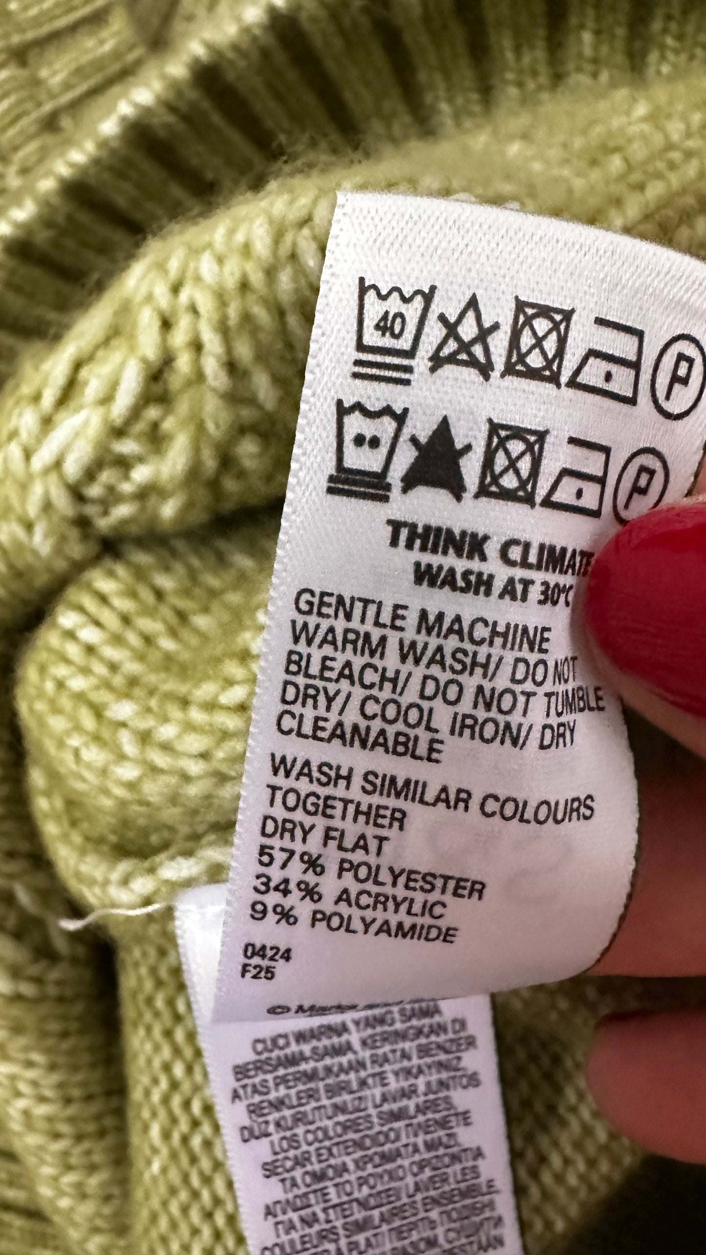 Marks & Spencer M&S sage green knitted vest top tank small UK 10 vgc