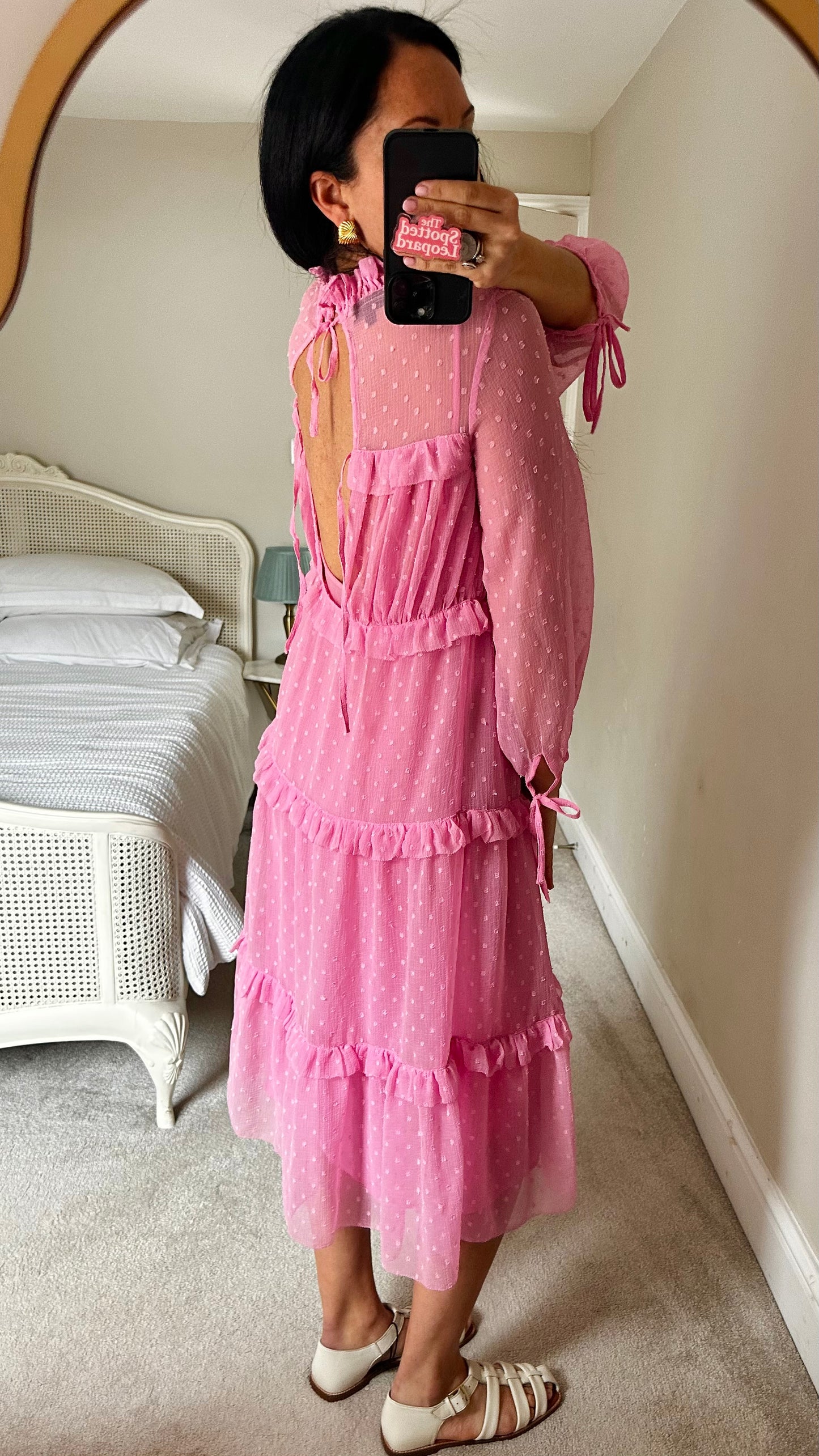 Topshop rose cand pink tiered maxi long killing eve dress small UK 10 vgc