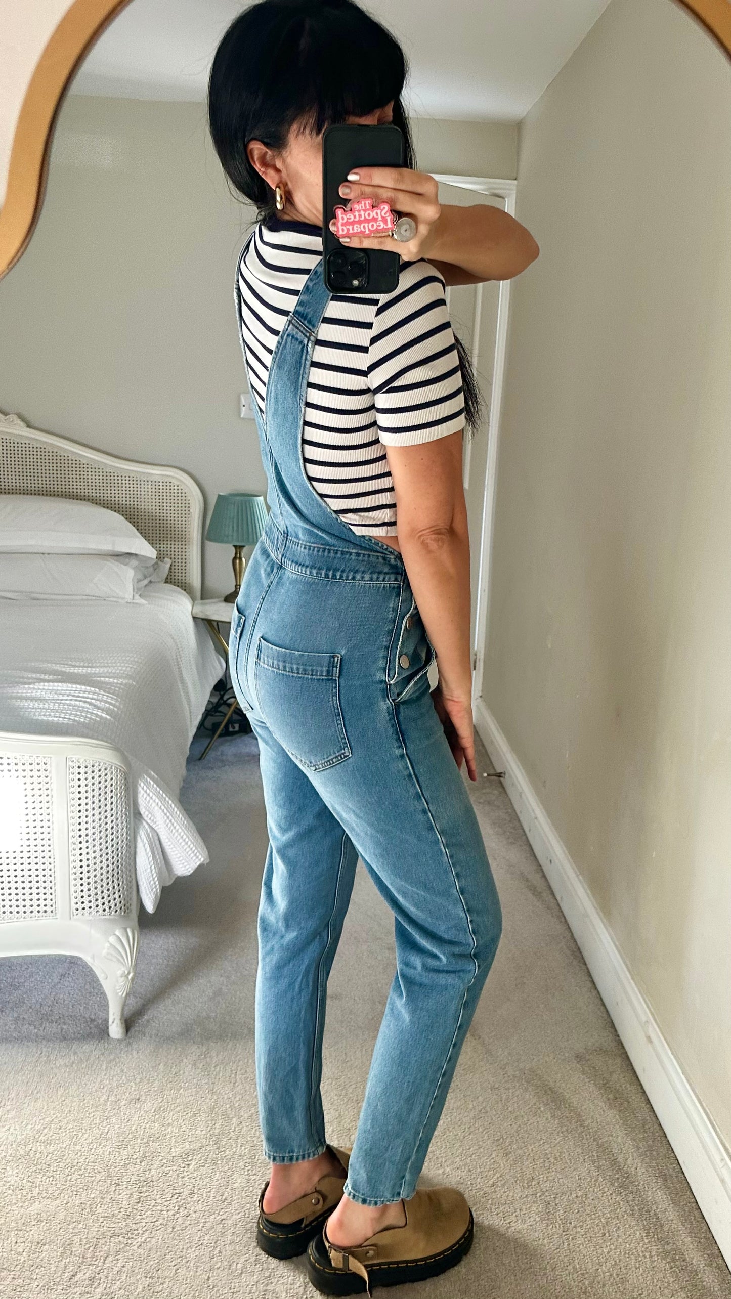 Whistles light blue denim dungarees playsuit jumpsuit small UK 8-10 vgc