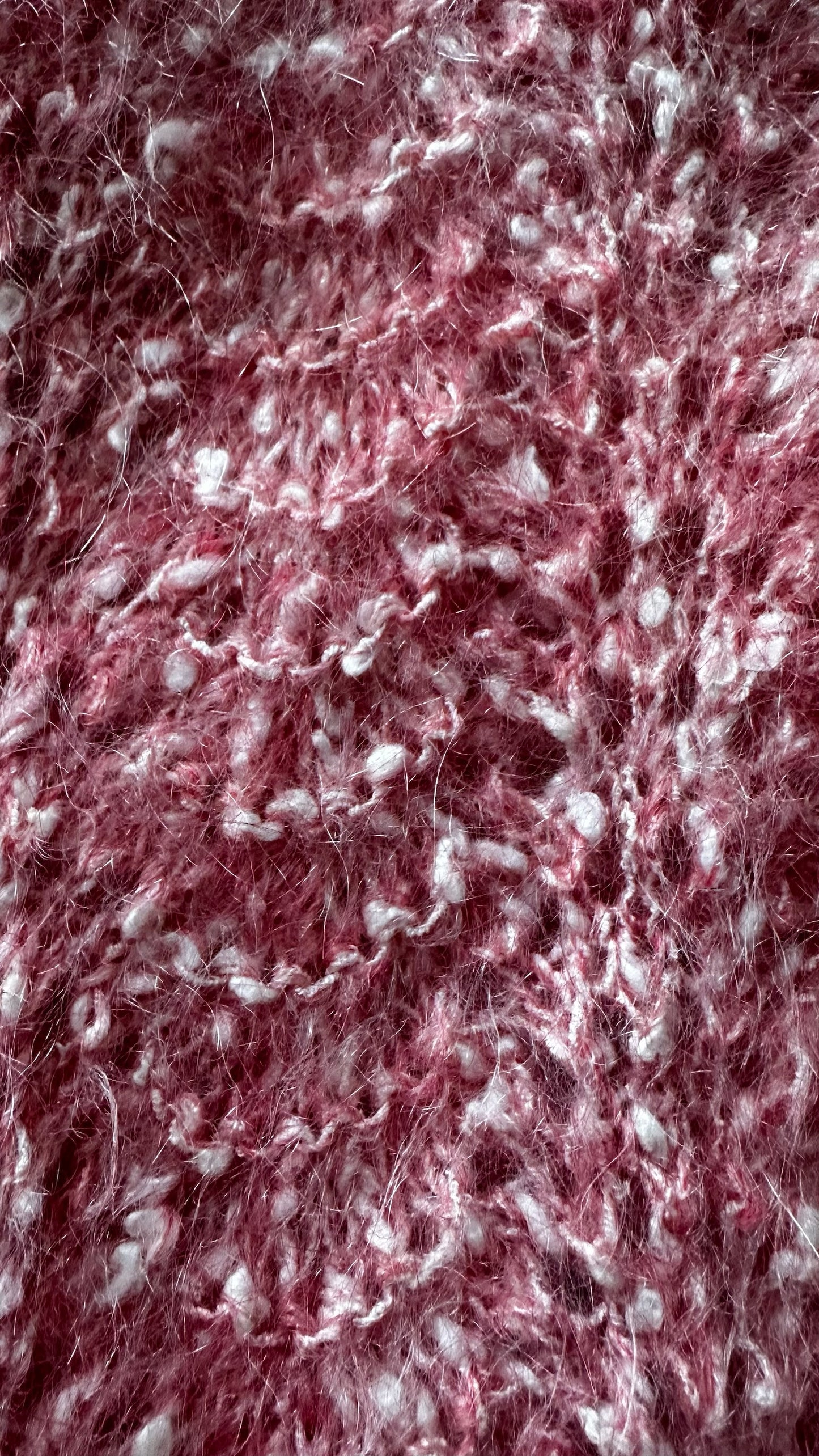 Pink wool blend handmade knitted jumper small UK 8 vgc XMS25