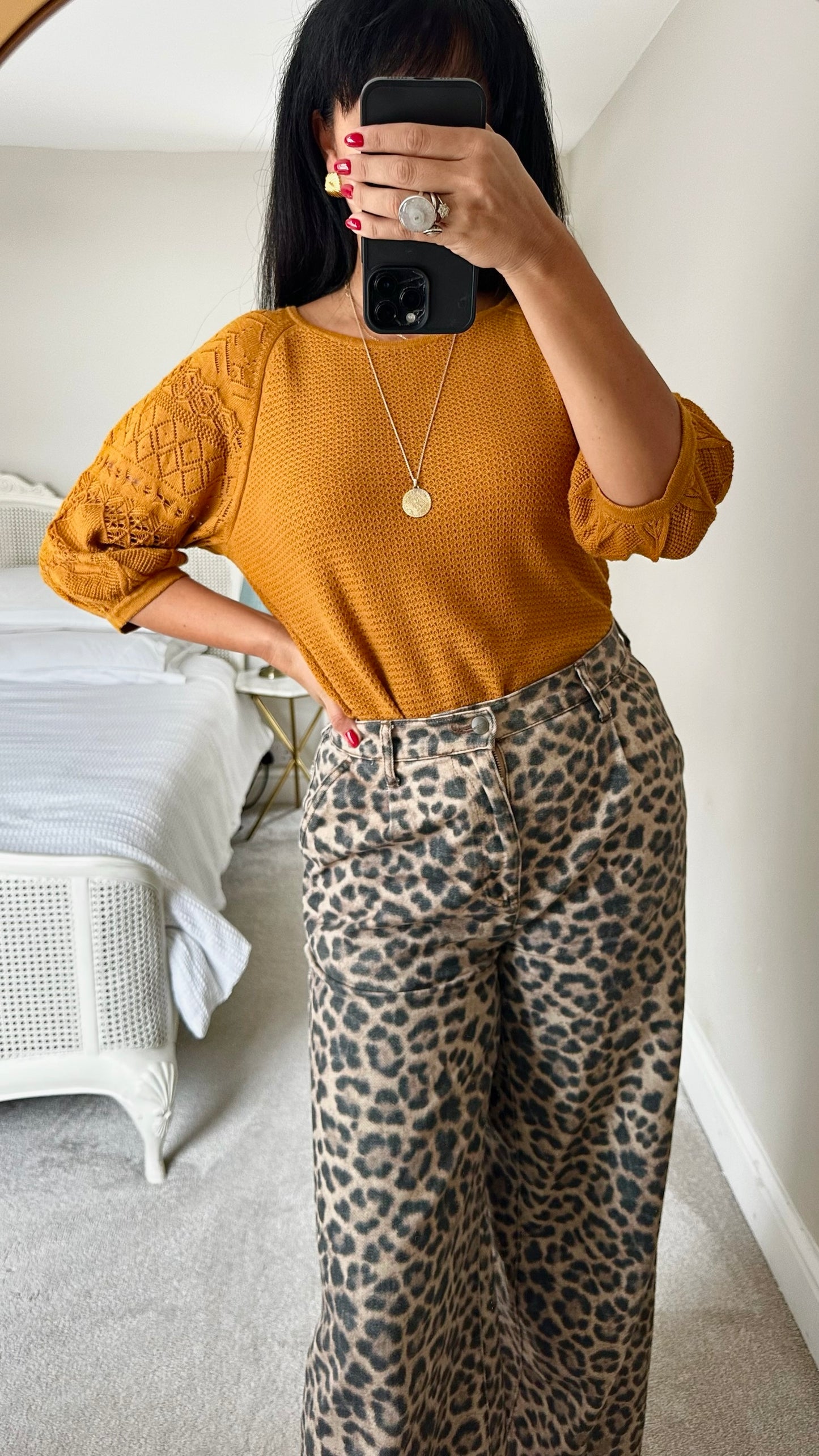 Anthropologie mustard acid yellow crochet knitted top medium UK 10 vgc