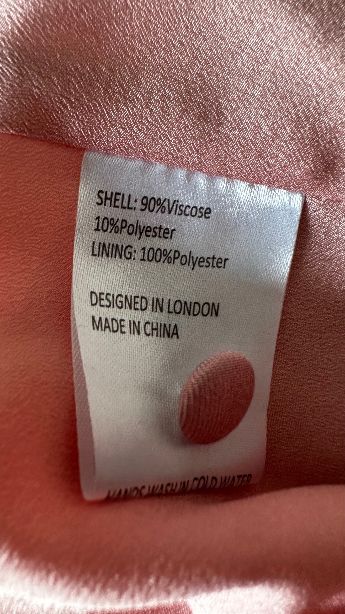 Jovonna rose pink long midi wedding guest dress large UK 12-14 new bnwt