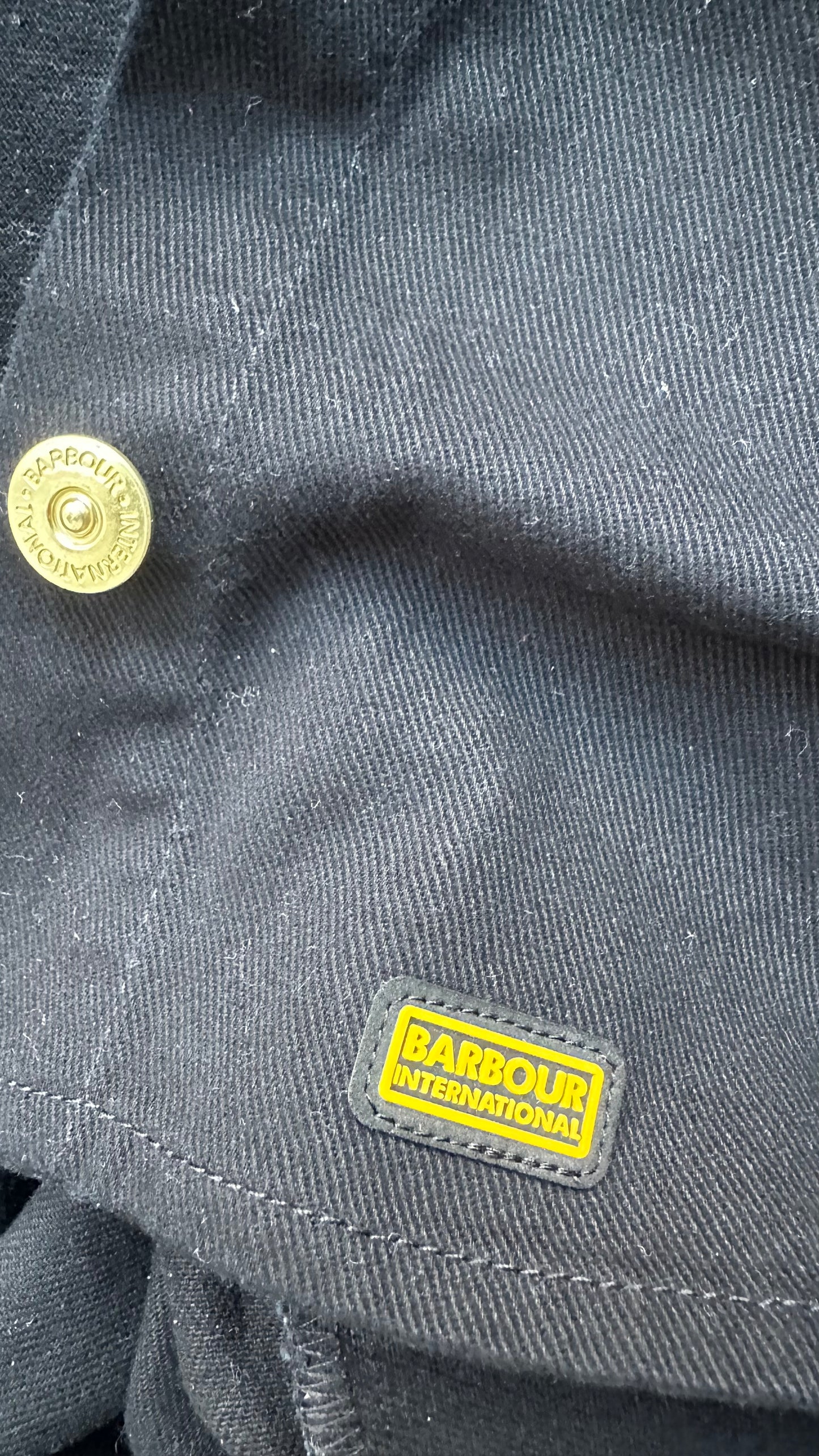 Barbour black gold hoodie jacket shacket oversized small UK 10 new bnwot