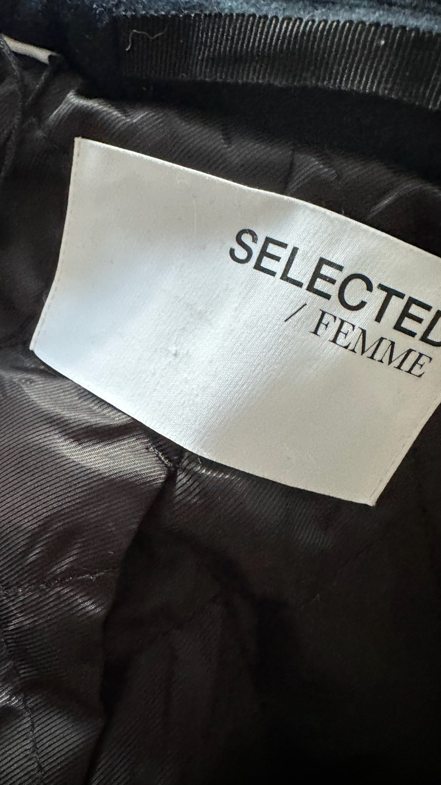 Selected femme @ anthropologie navy blue wool blend maxi coat large UK 12 new XMS25