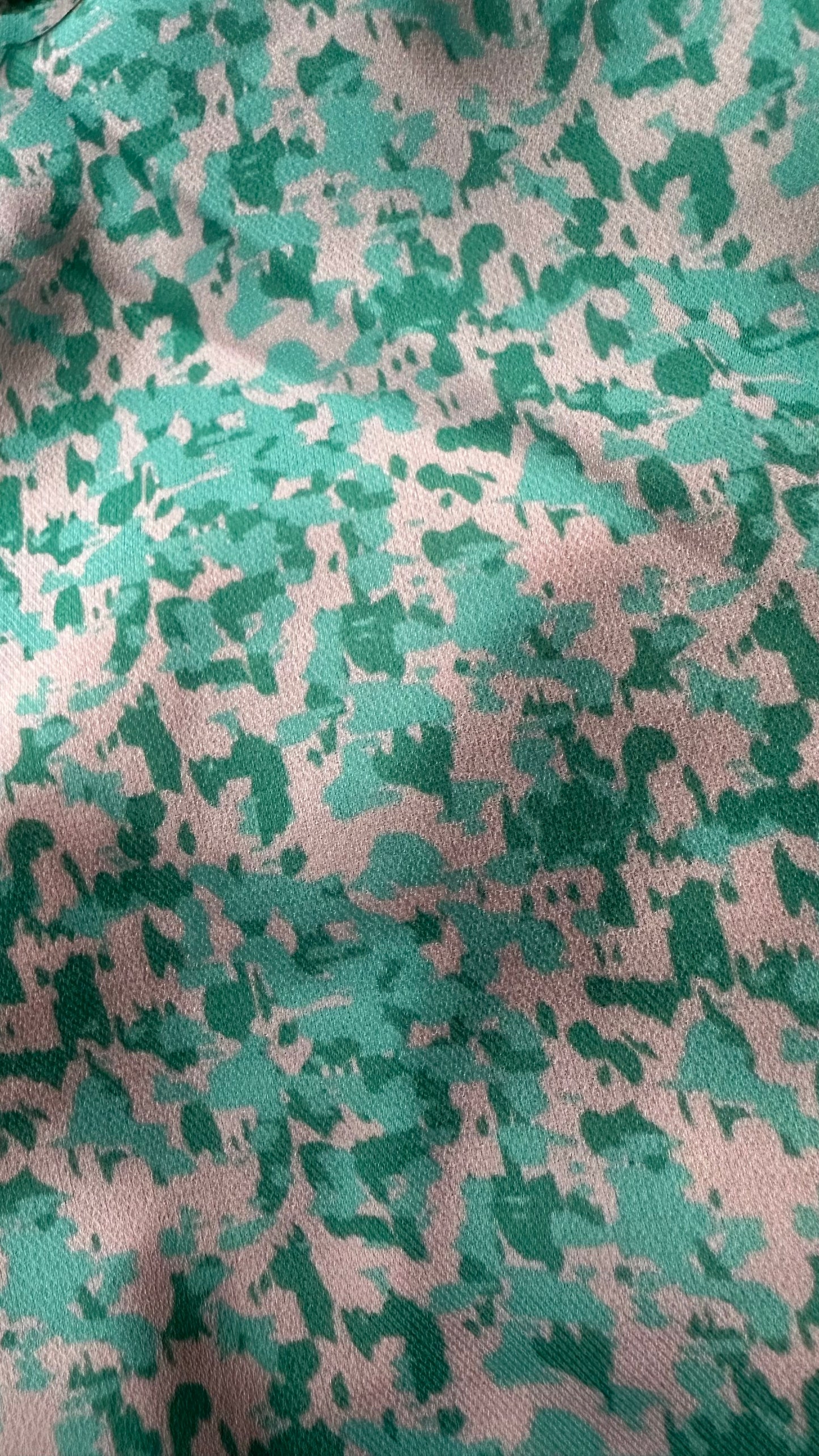 Pretty Lavish turquoise mint green splatter tiered long maxi wedding guest event dress UK 14 medium vgc