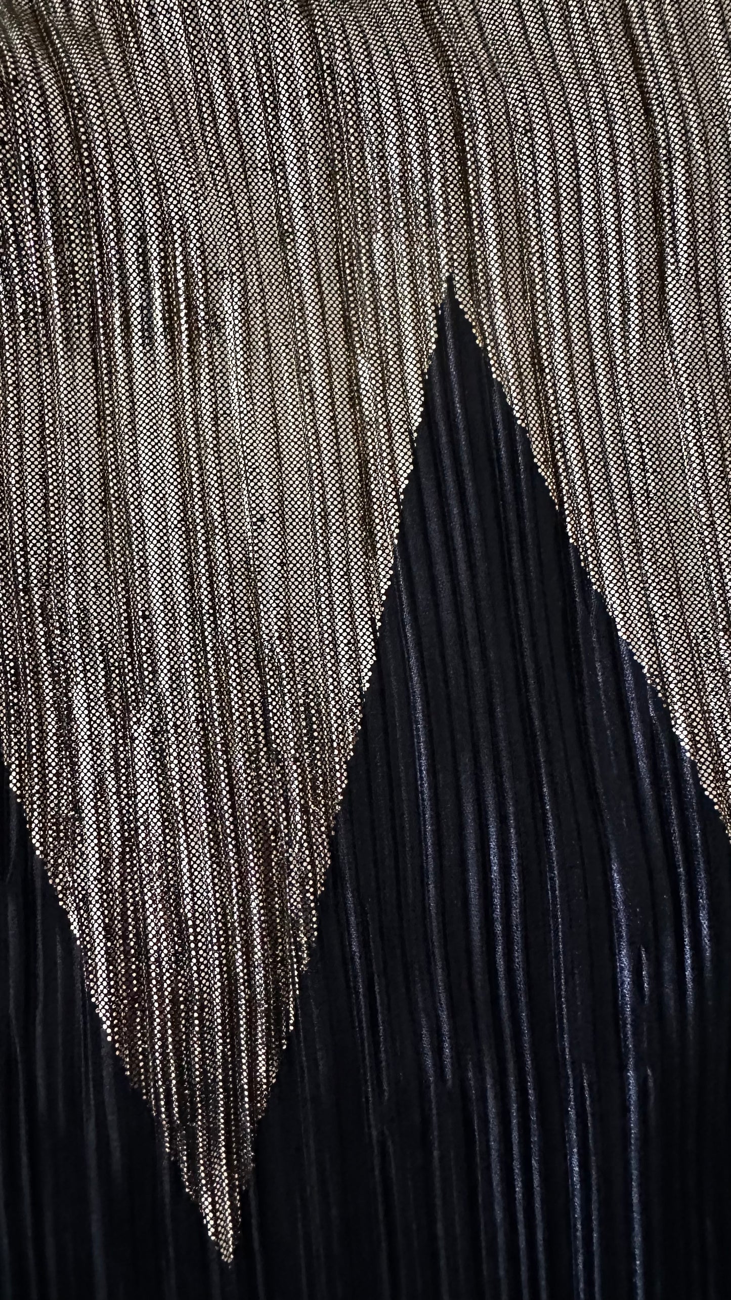 River Island gold black crinkle plissé midi long party event dress small medium UK 10