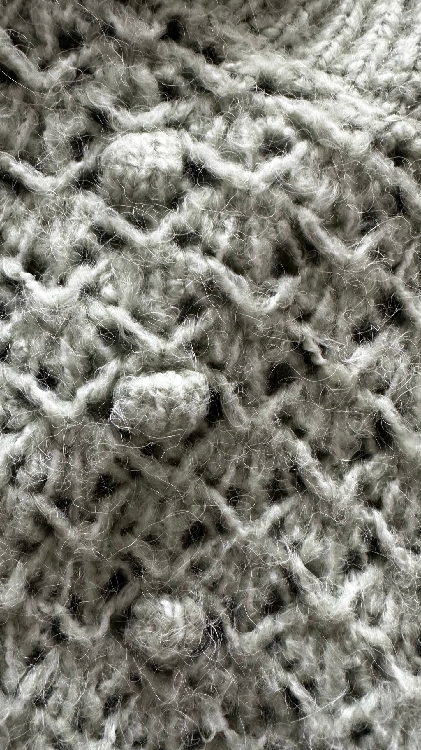 Mango light green bobble knit alpaca wool jumper medium large ML UK 10-12