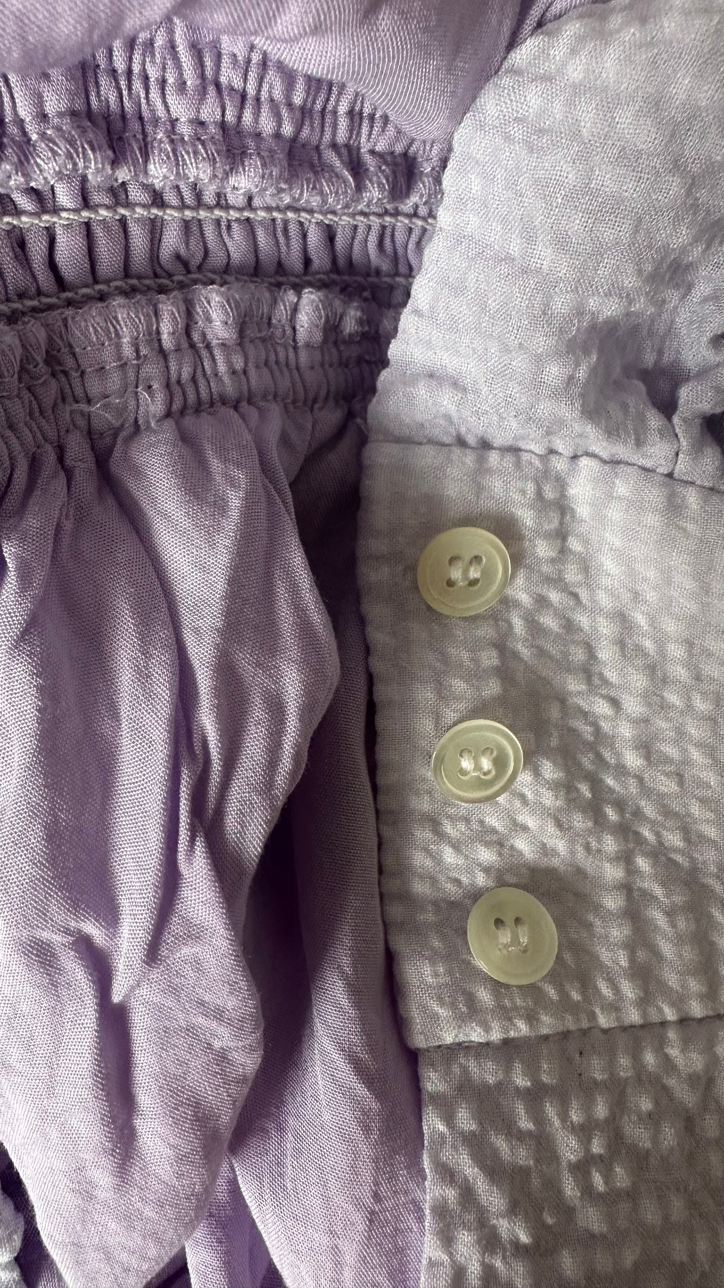 FRNCH lilac white button up dress long midi event extra large UK 16 vgc