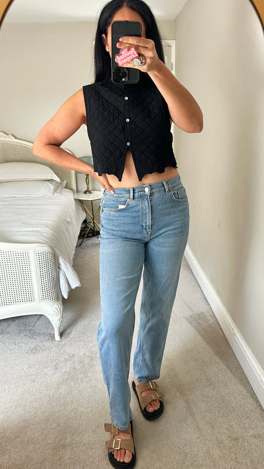Selected Femme @ Anthropologie light blue straight leg jeans small UK 10-12 W30 L32 vgc