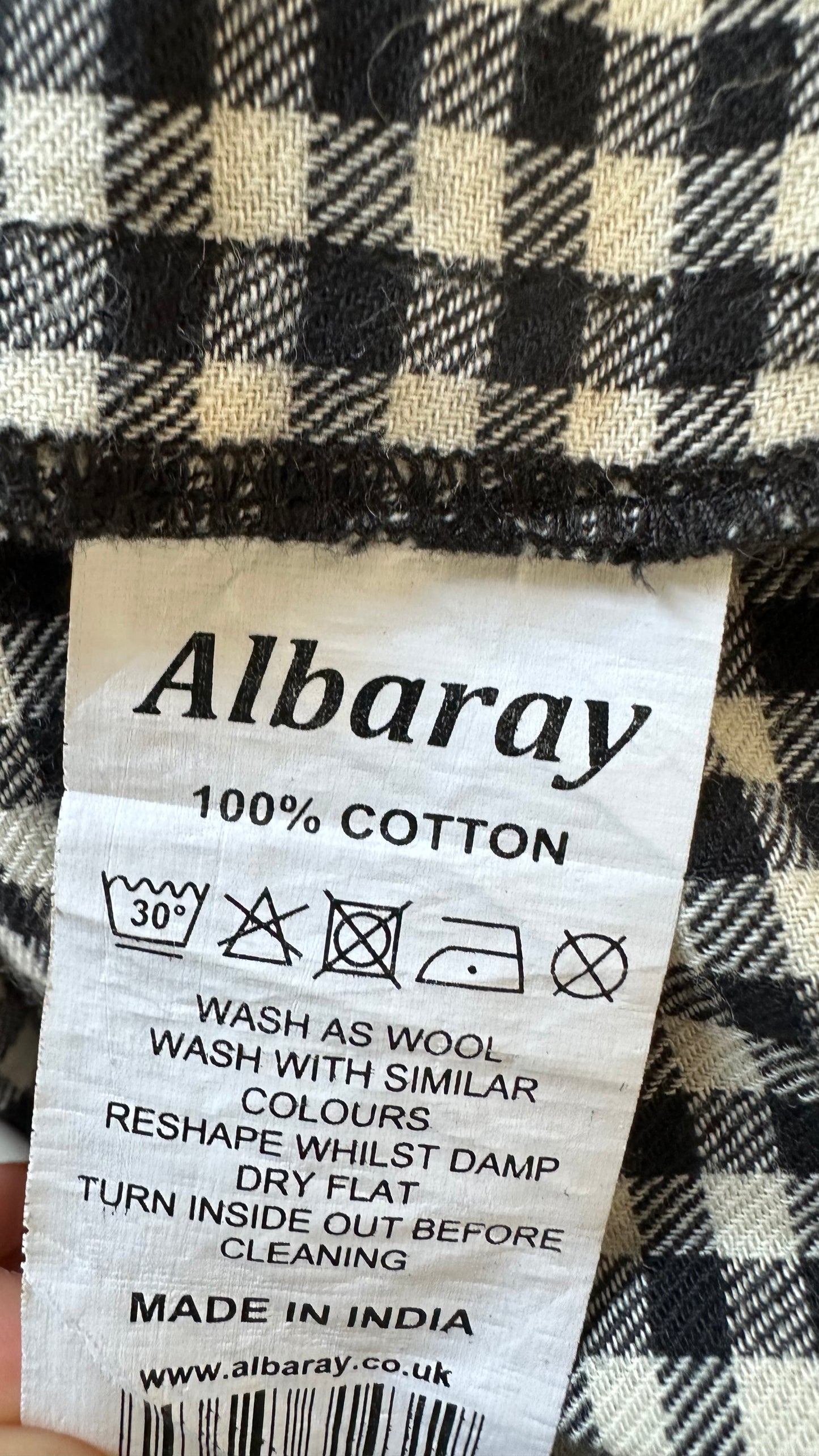 Albaray black white check gingham long tiered maxi dress extra large cotton UK 14 vgc