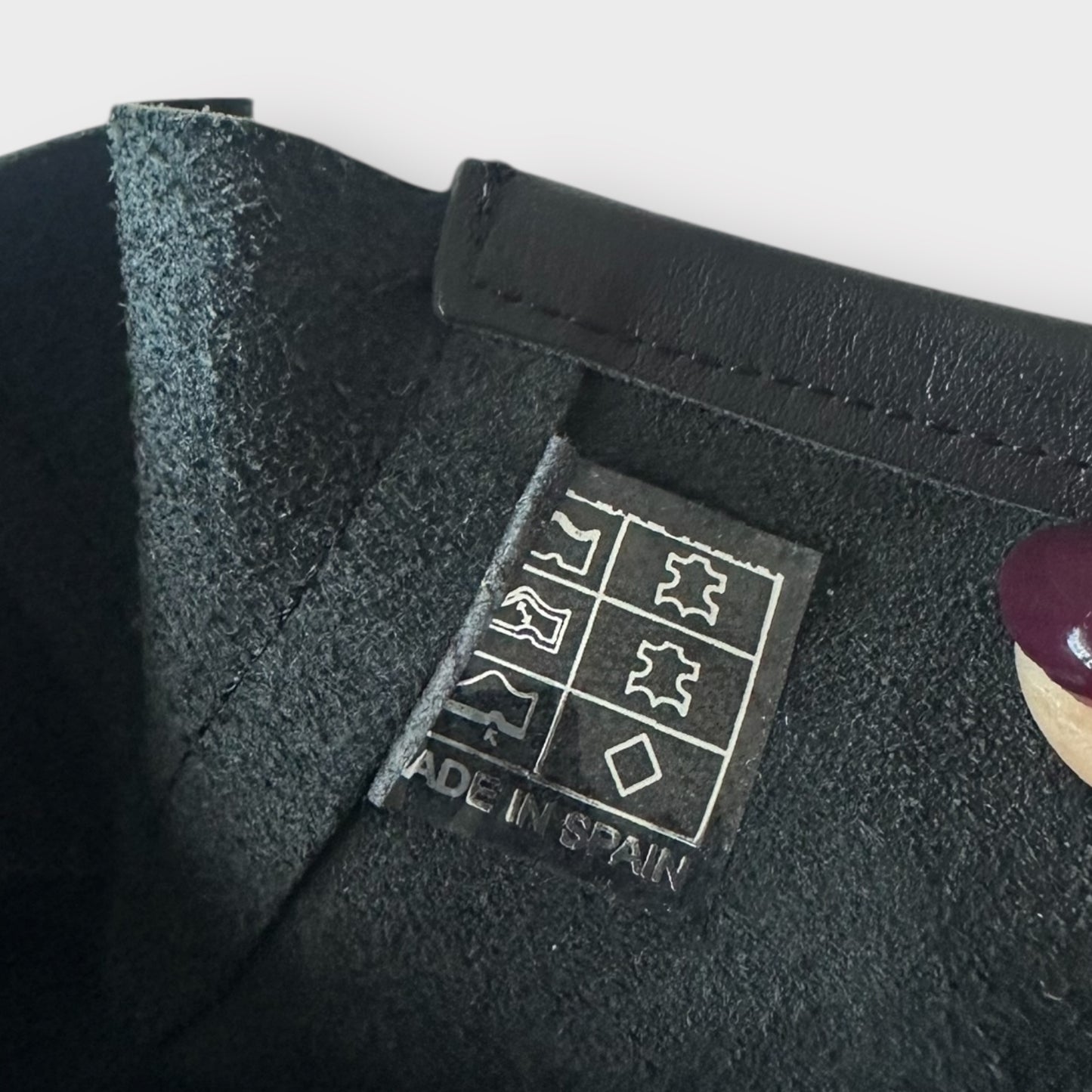 Office black studded leather boots mid calf new bnwot UK 6 EU 39