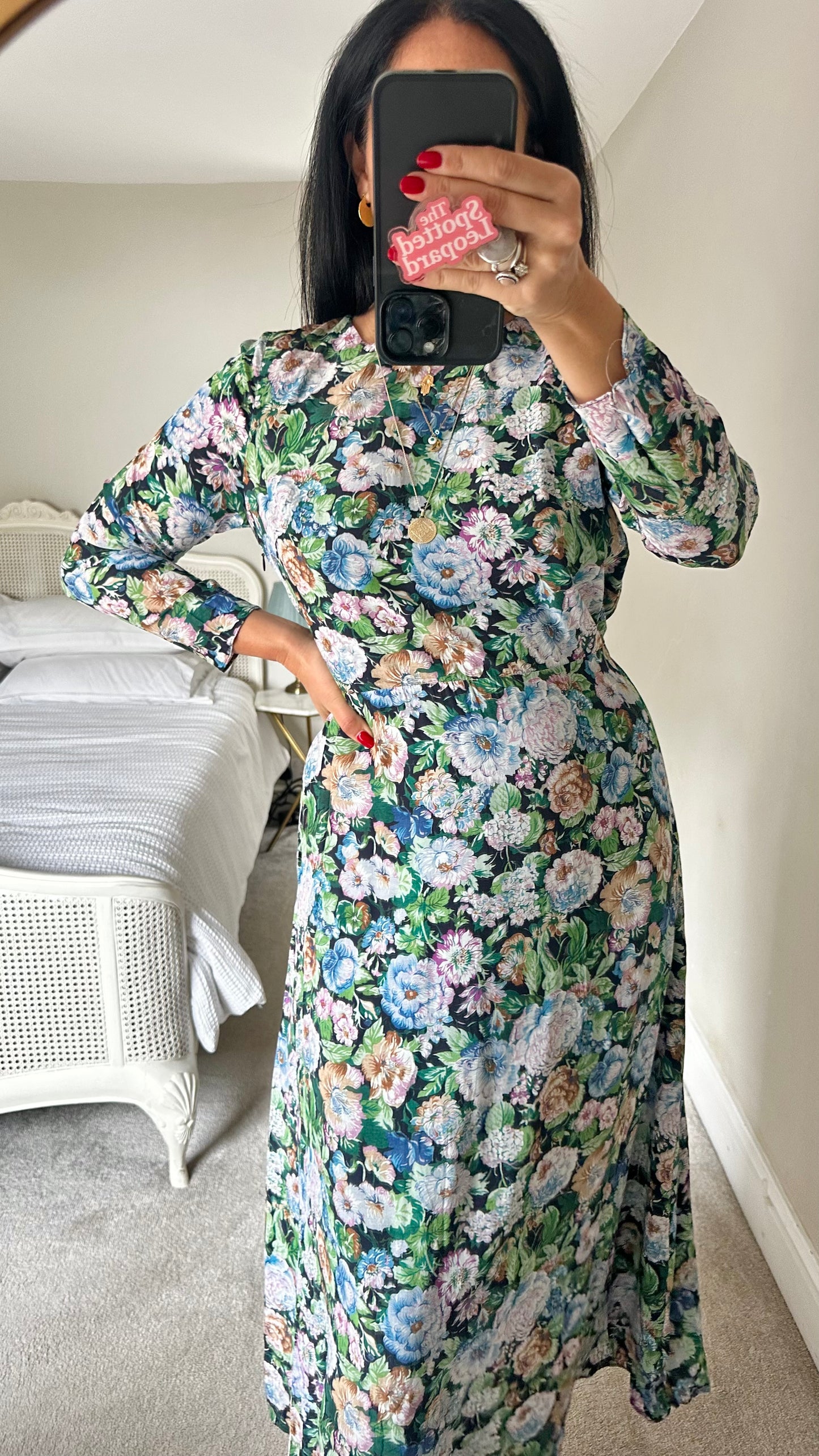 & other stories blue black backless midi long event dress medium UK 12 vgc