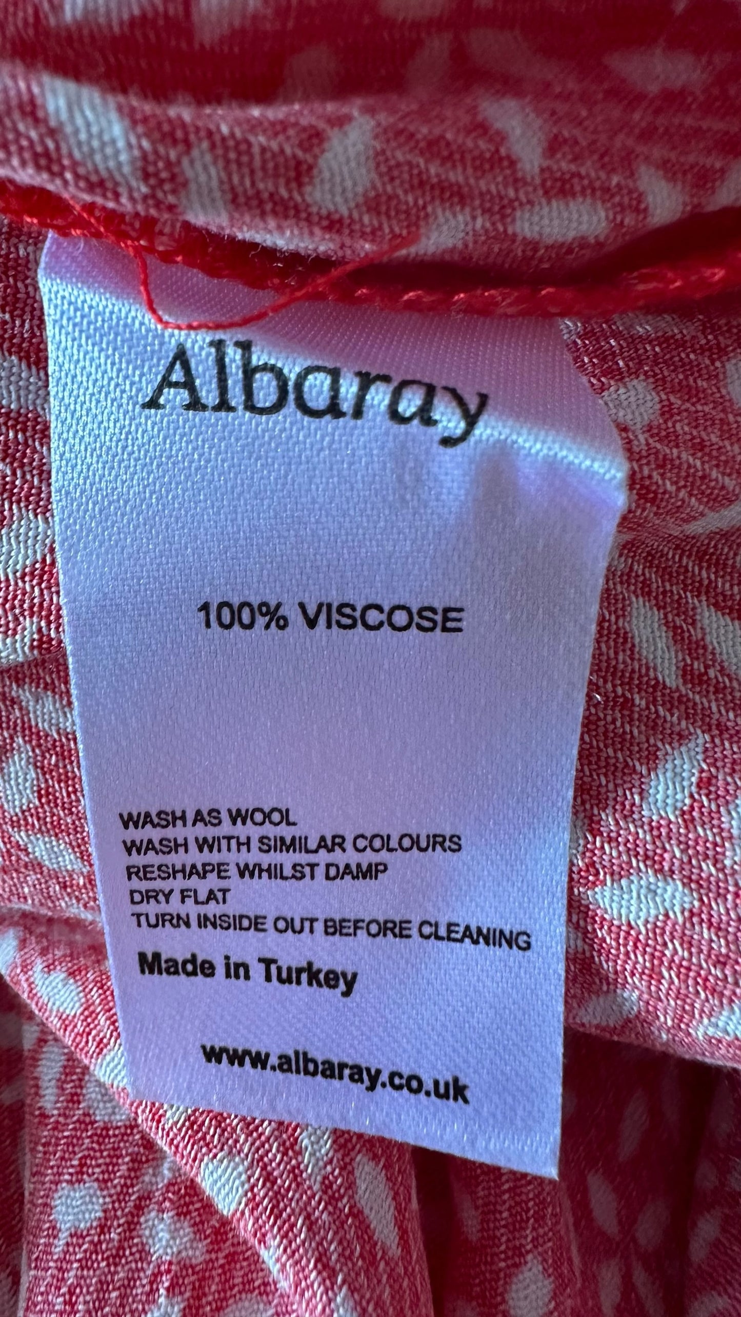 Albaray red ditsy tiered hem maxi dress wedding guest small medium extra large UK 8-10 14 as new condition