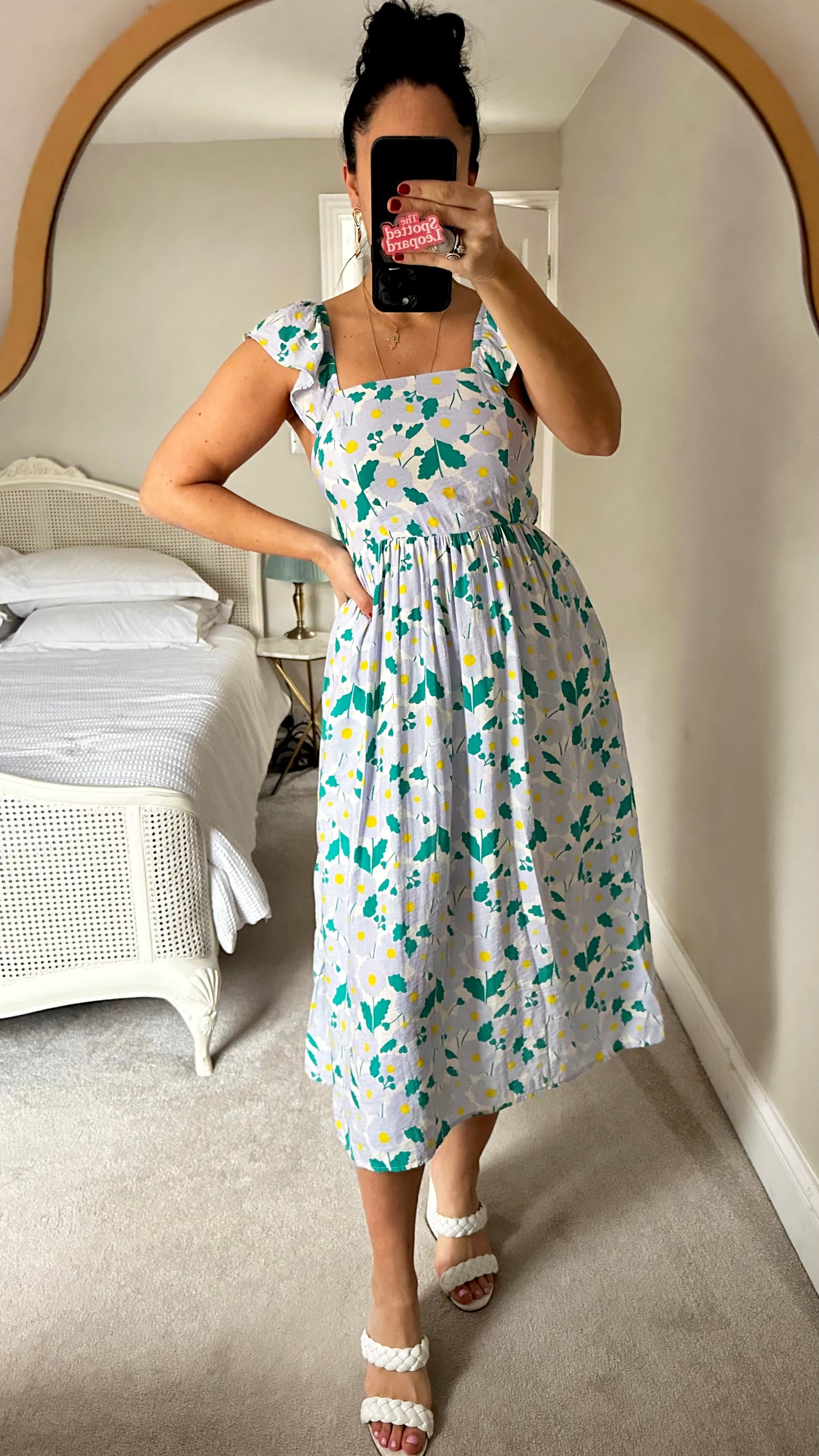 Compañia Fantastica lilac floral backless midi long dress medium UK 12 vgc event holiday