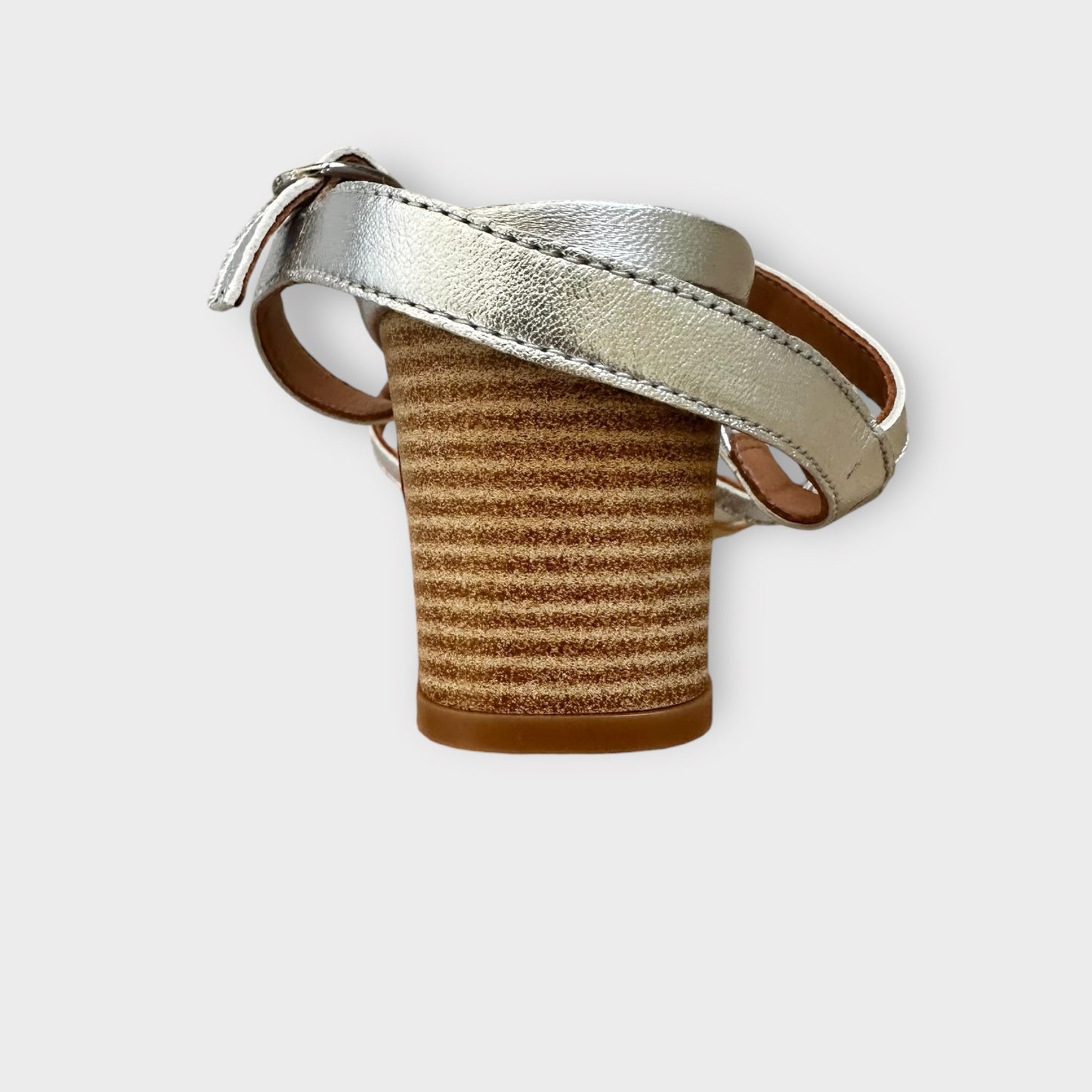 HUSH silver metallic leather shoes heels event new bnwot UK 7 EU 40