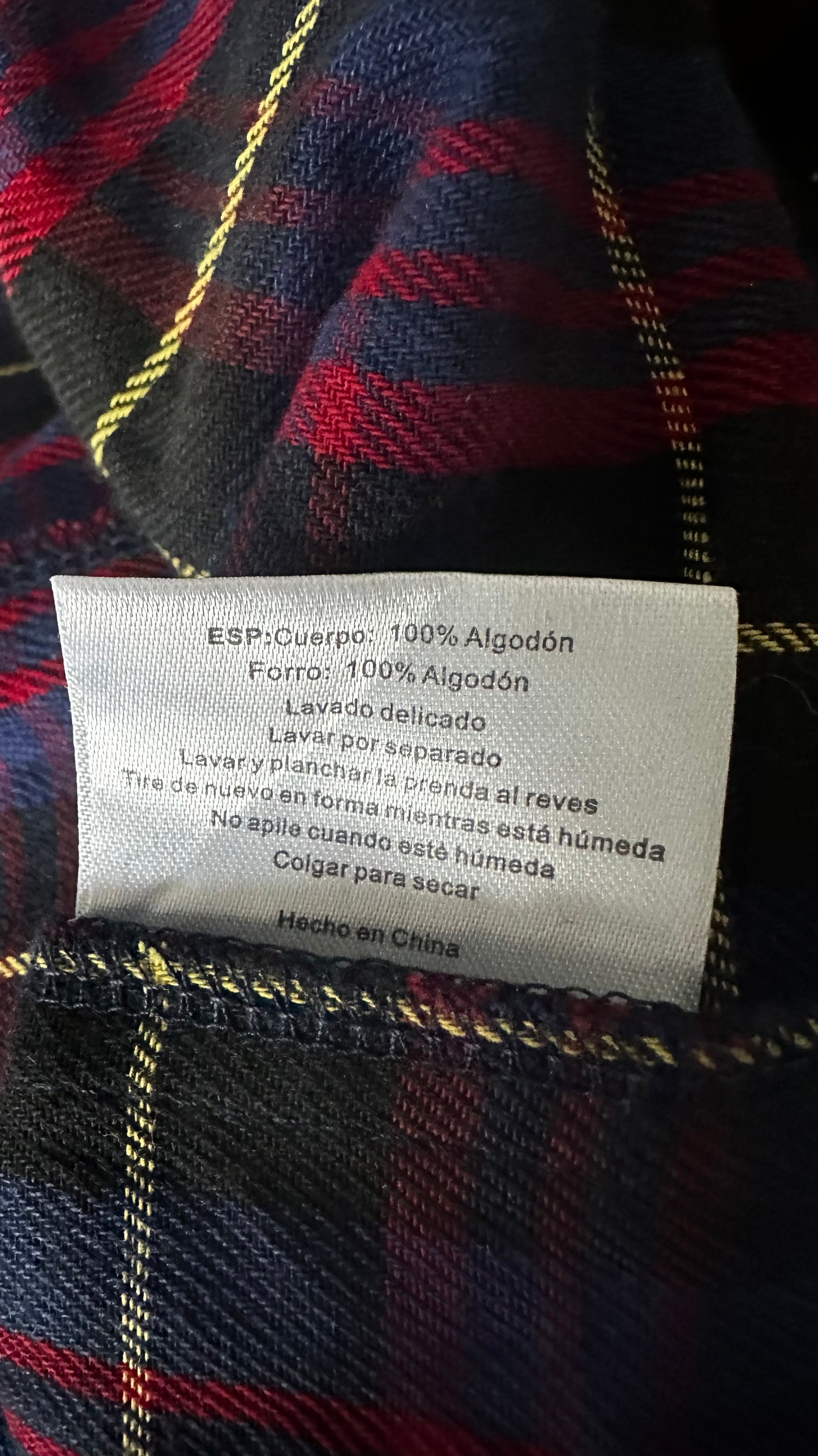 Joanie red black tartan check button up casual day dress small UK 8 vgc