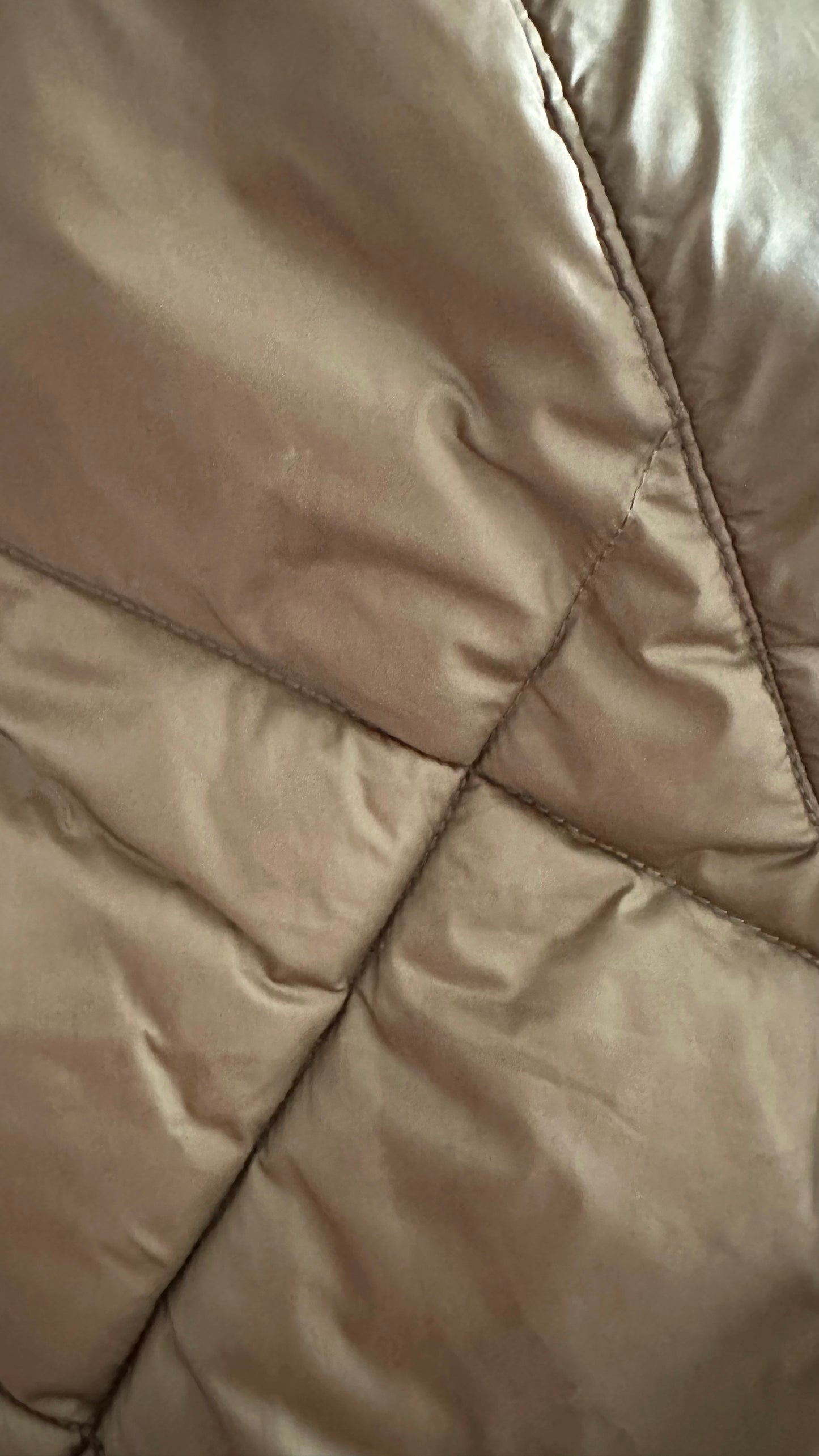 Mango khaki puff quilted sleeping bag coat medium large UK 12-14 oversized